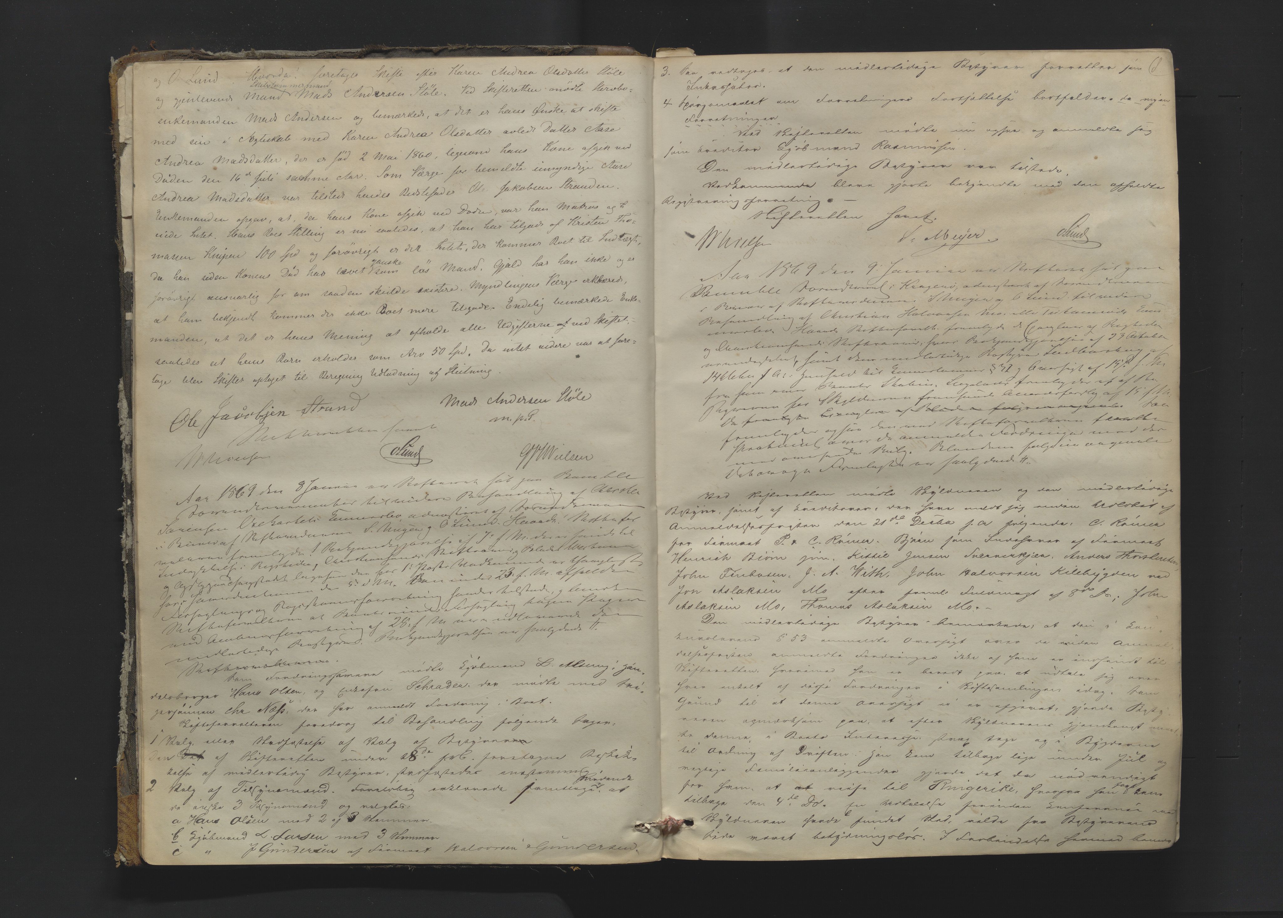 Bamble sorenskriveri, AV/SAKO-A-214/H/Hb/Hbc/L0006: Skifteforhandlingsprotokoll, 1868-1877, p. 8