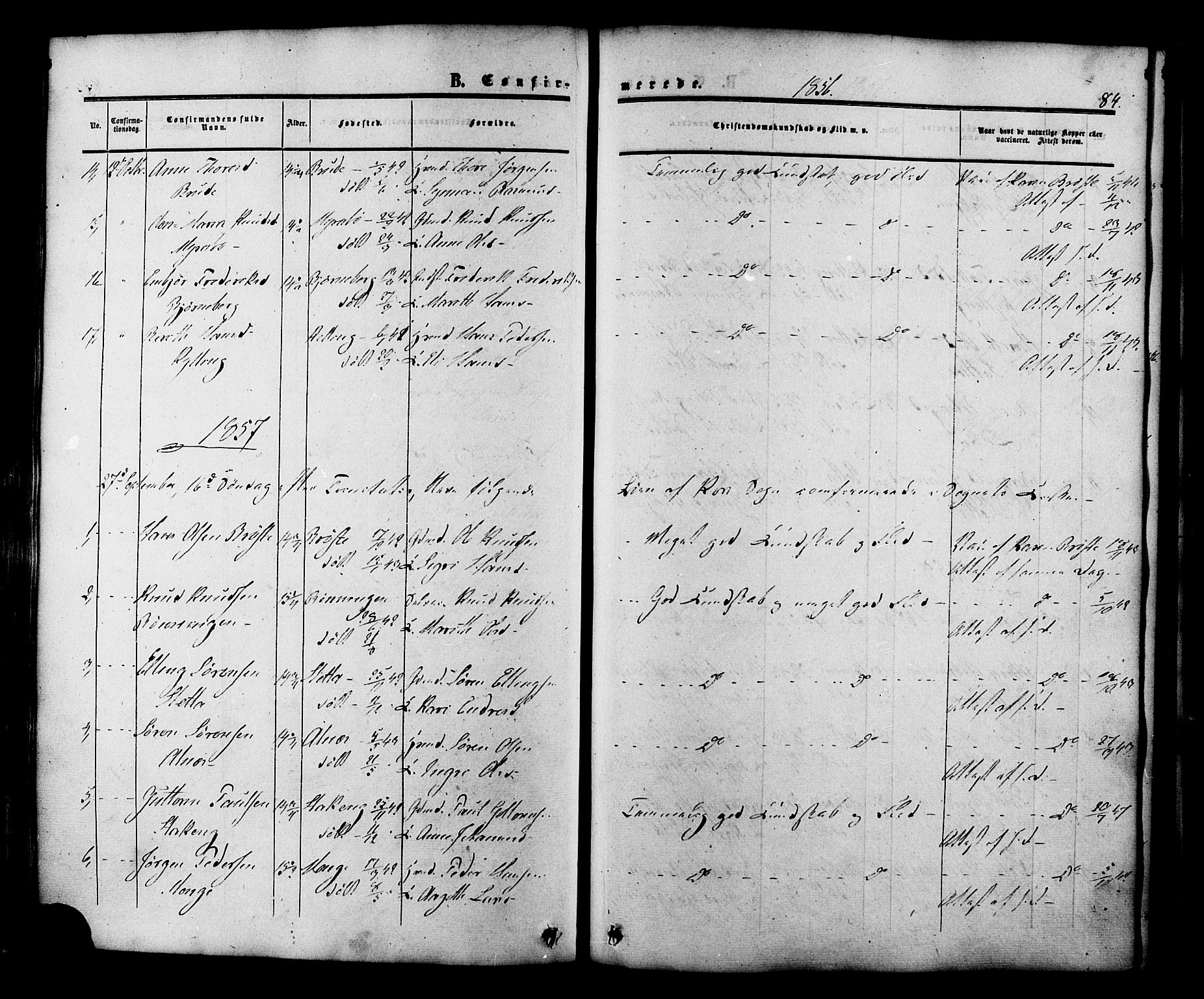 Ministerialprotokoller, klokkerbøker og fødselsregistre - Møre og Romsdal, AV/SAT-A-1454/546/L0594: Parish register (official) no. 546A02, 1854-1882, p. 84