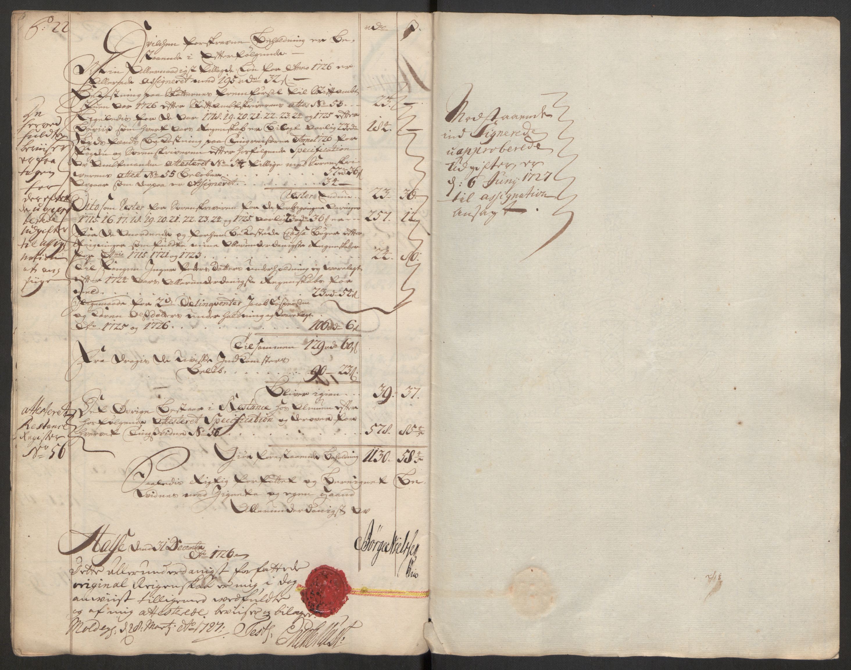 Rentekammeret inntil 1814, Reviderte regnskaper, Fogderegnskap, RA/EA-4092/R56/L3759: Fogderegnskap Nordmøre, 1726, p. 13