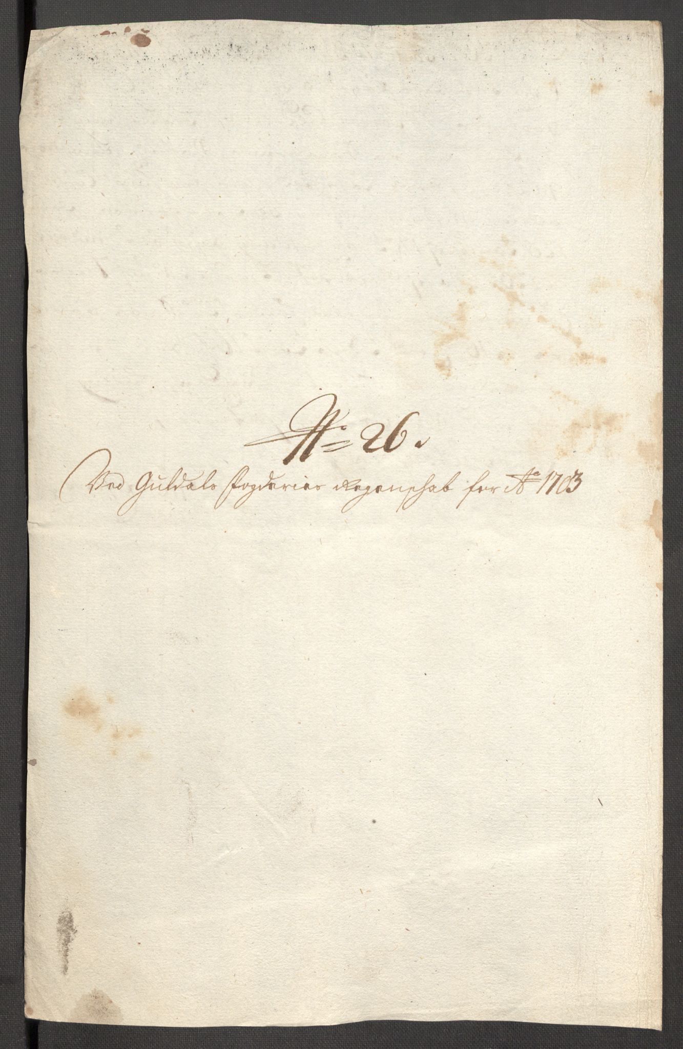 Rentekammeret inntil 1814, Reviderte regnskaper, Fogderegnskap, RA/EA-4092/R60/L3953: Fogderegnskap Orkdal og Gauldal, 1703, p. 416