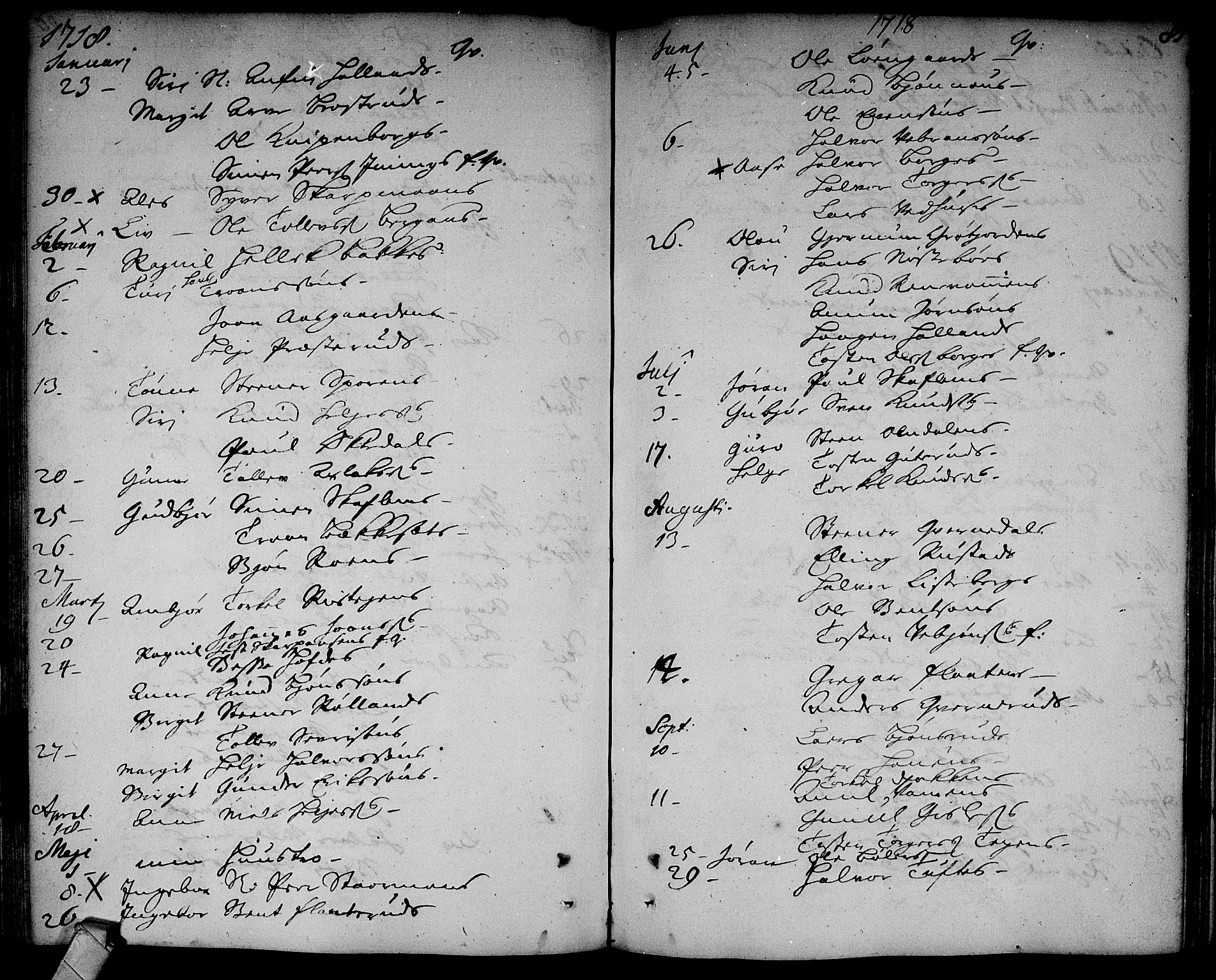 Rollag kirkebøker, SAKO/A-240/F/Fa/L0002: Parish register (official) no. I 2, 1714-1742, p. 81