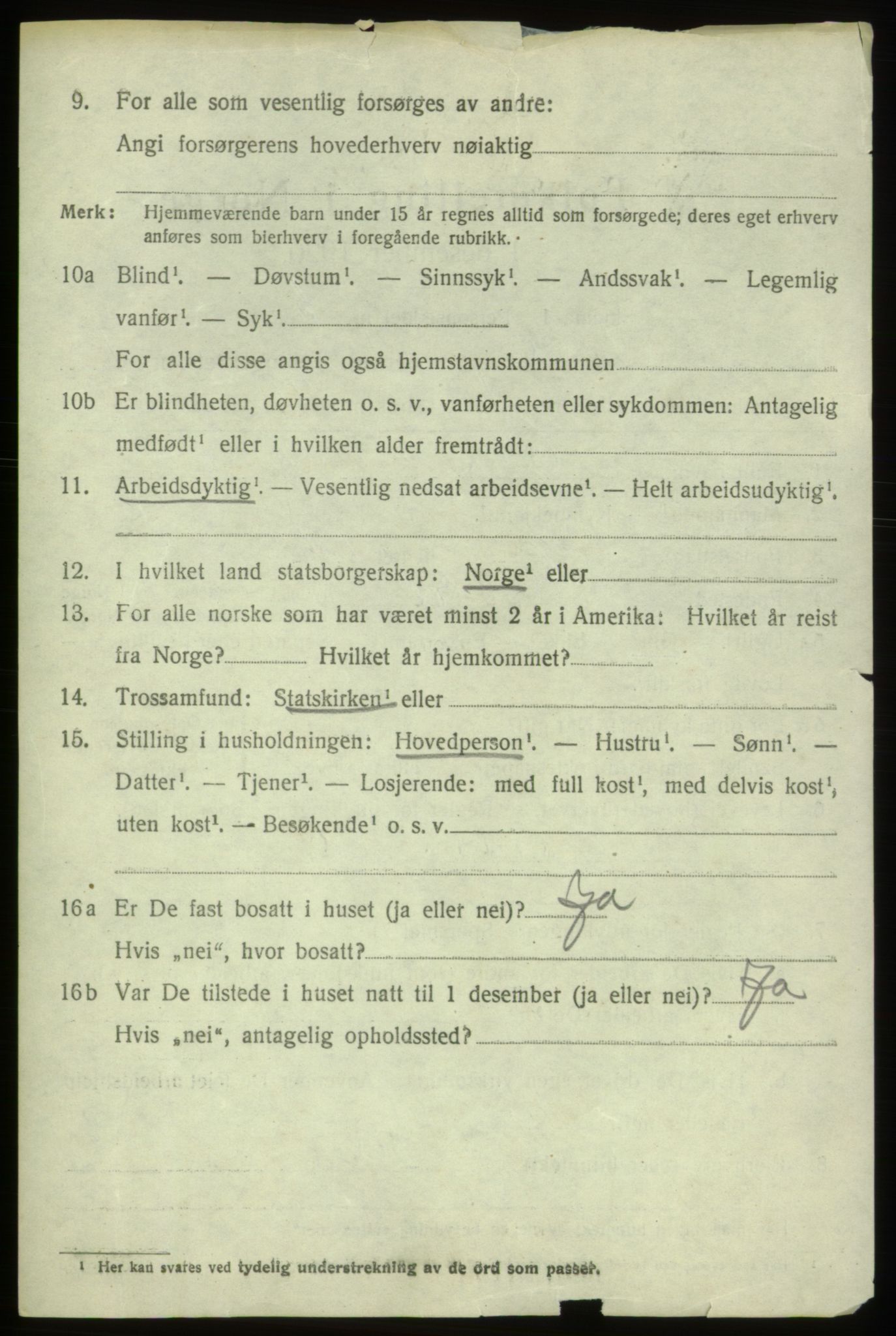 SAB, 1920 census for Stord, 1920, p. 7382