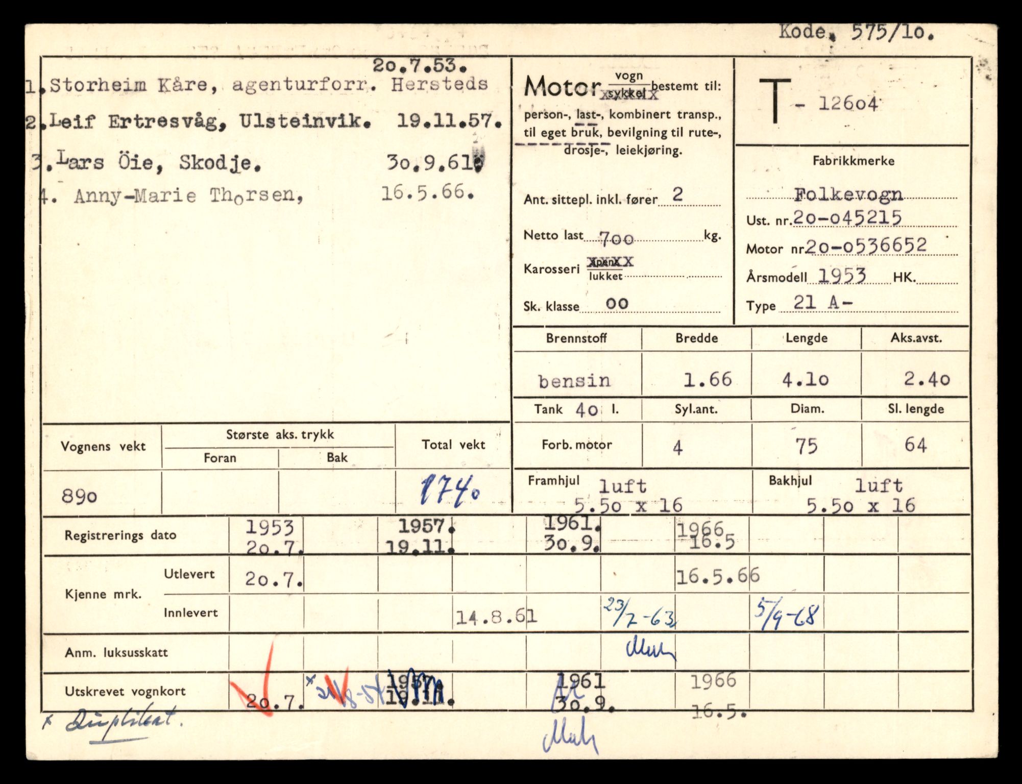 Møre og Romsdal vegkontor - Ålesund trafikkstasjon, AV/SAT-A-4099/F/Fe/L0034: Registreringskort for kjøretøy T 12500 - T 12652, 1927-1998, p. 1962