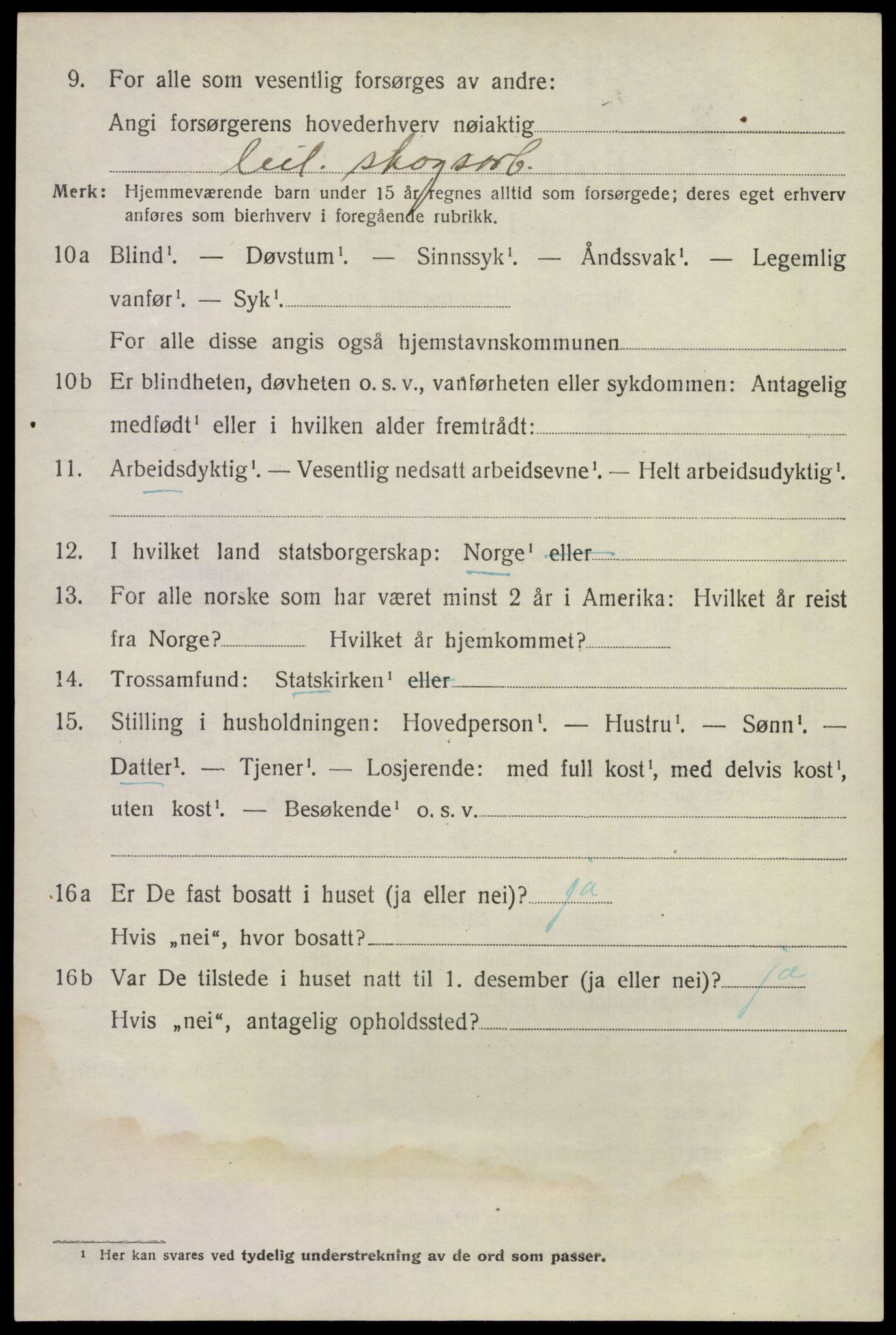 SAKO, 1920 census for Lunde, 1920, p. 4838