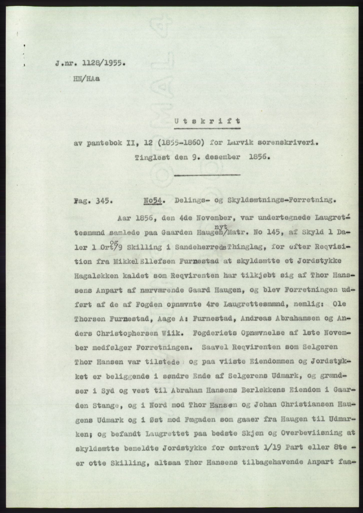 Statsarkivet i Kongsberg, SAKO/A-0001, 1955, p. 386