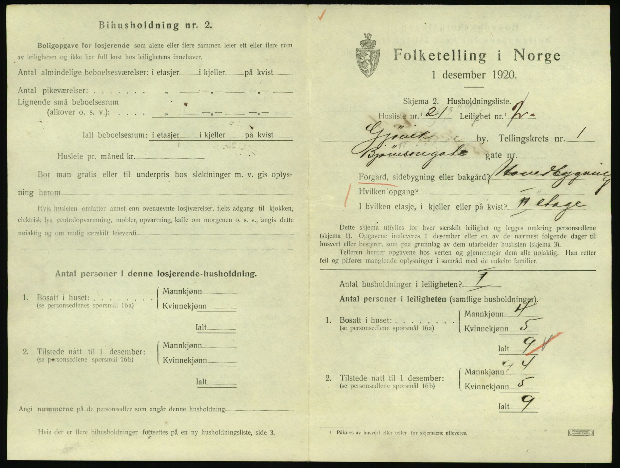 SAH, 1920 census for Gjøvik, 1920, p. 790
