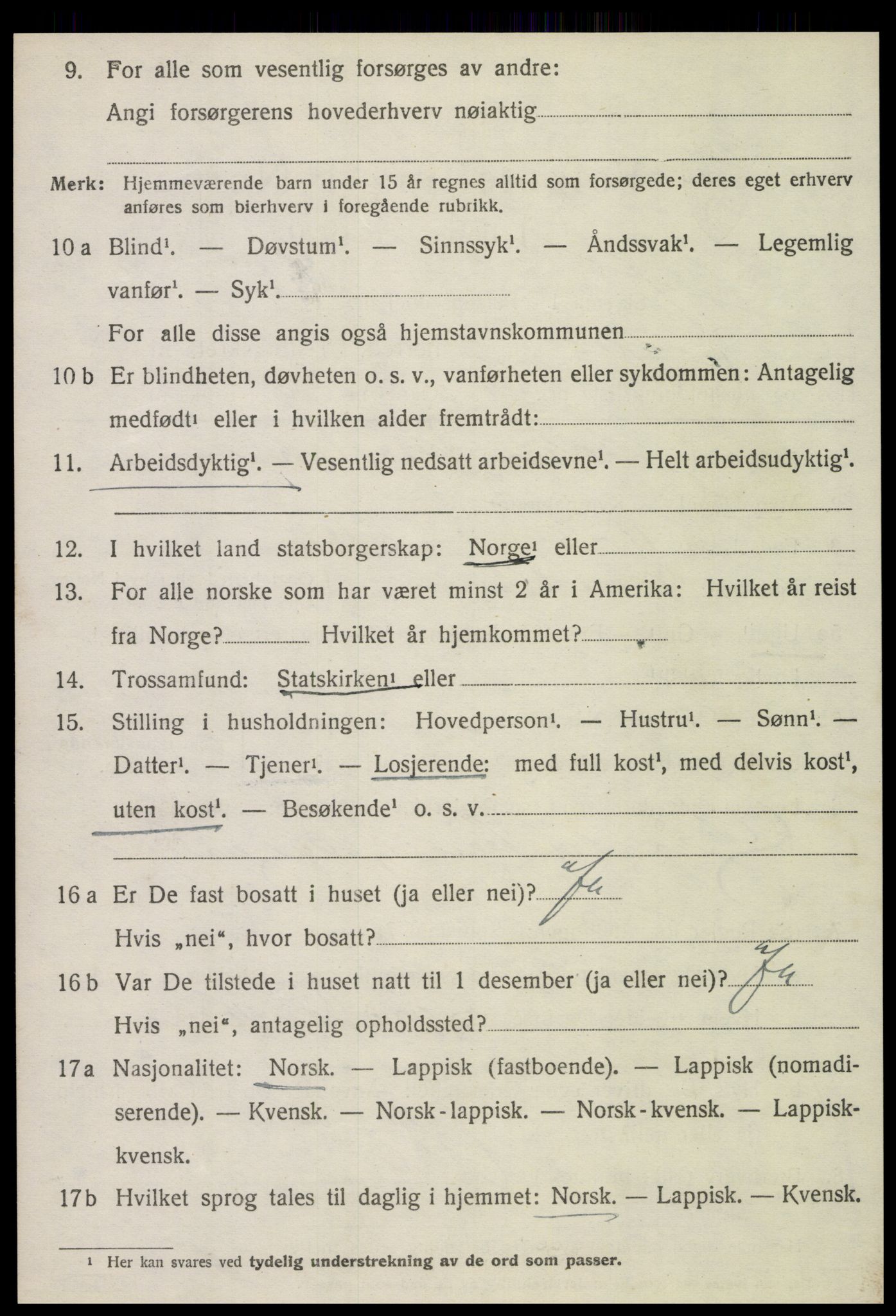 SAT, 1920 census for Hegra, 1920, p. 2171