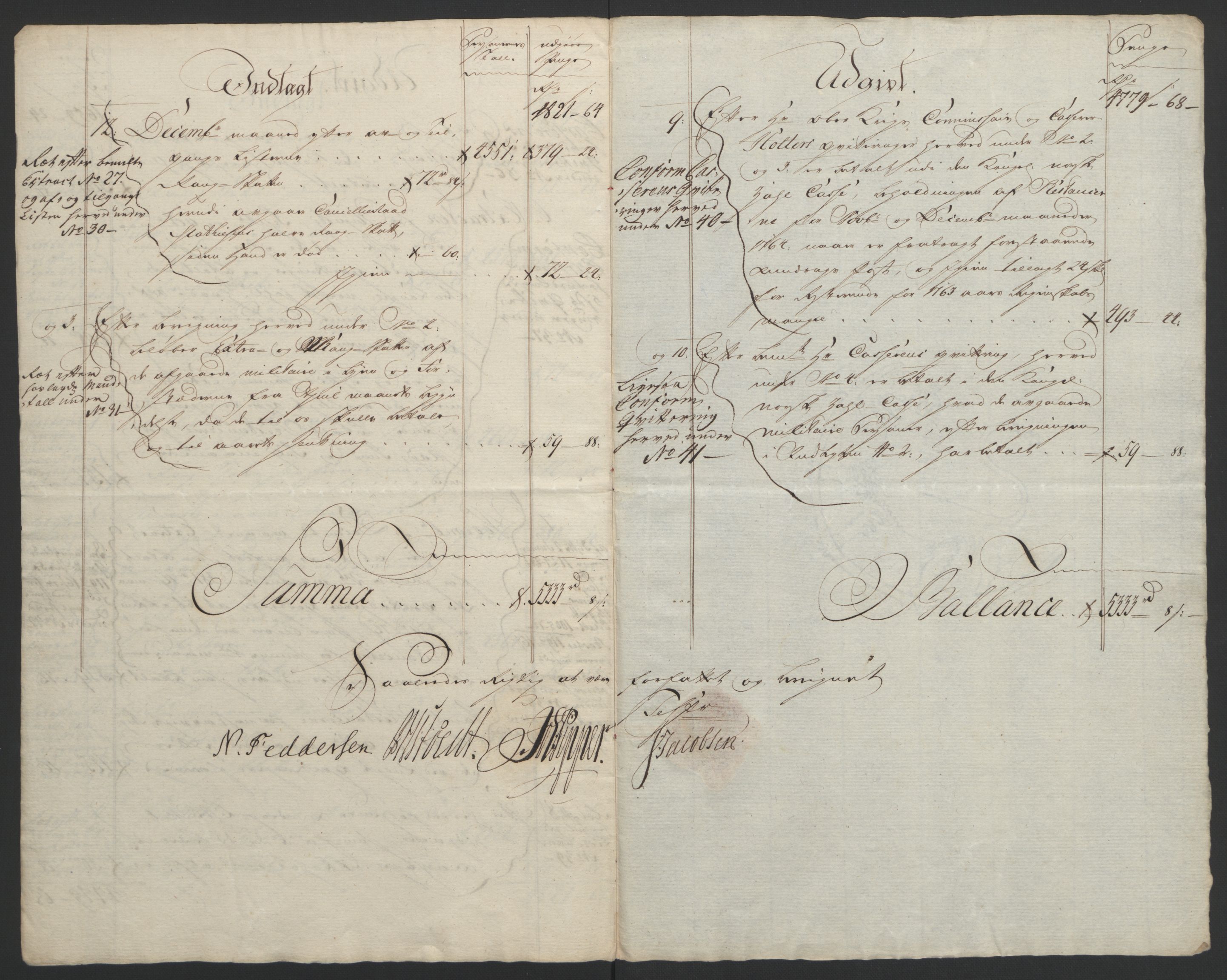 Rentekammeret inntil 1814, Reviderte regnskaper, Byregnskaper, AV/RA-EA-4066/R/Re/L0072/0001: [E13] Kontribusjonsregnskap / Ekstraskatt, 1763-1764, p. 216