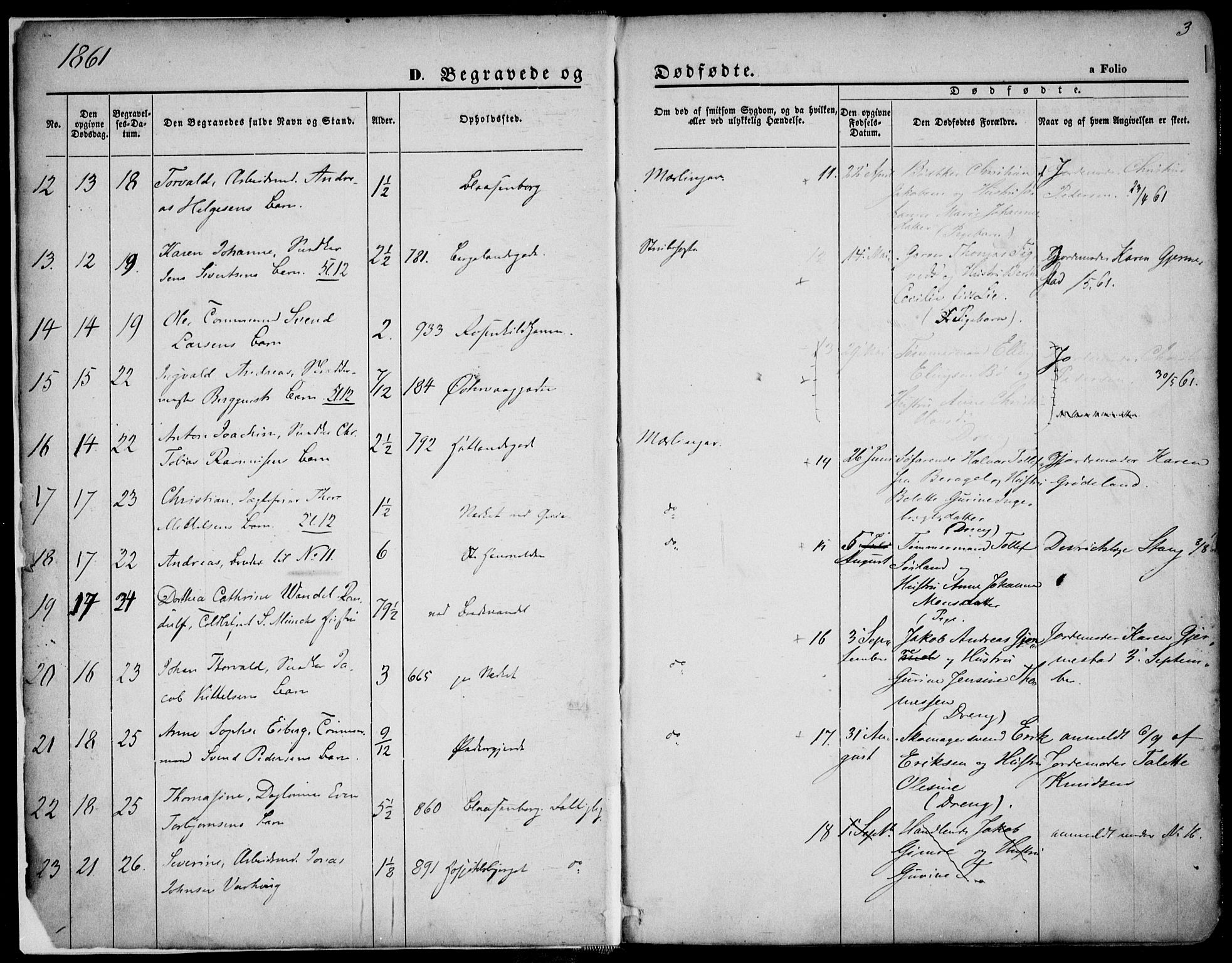 St. Petri sokneprestkontor, AV/SAST-A-101813/001/30/30BA/L0003: Parish register (official) no. A 3, 1861-1872, p. 3