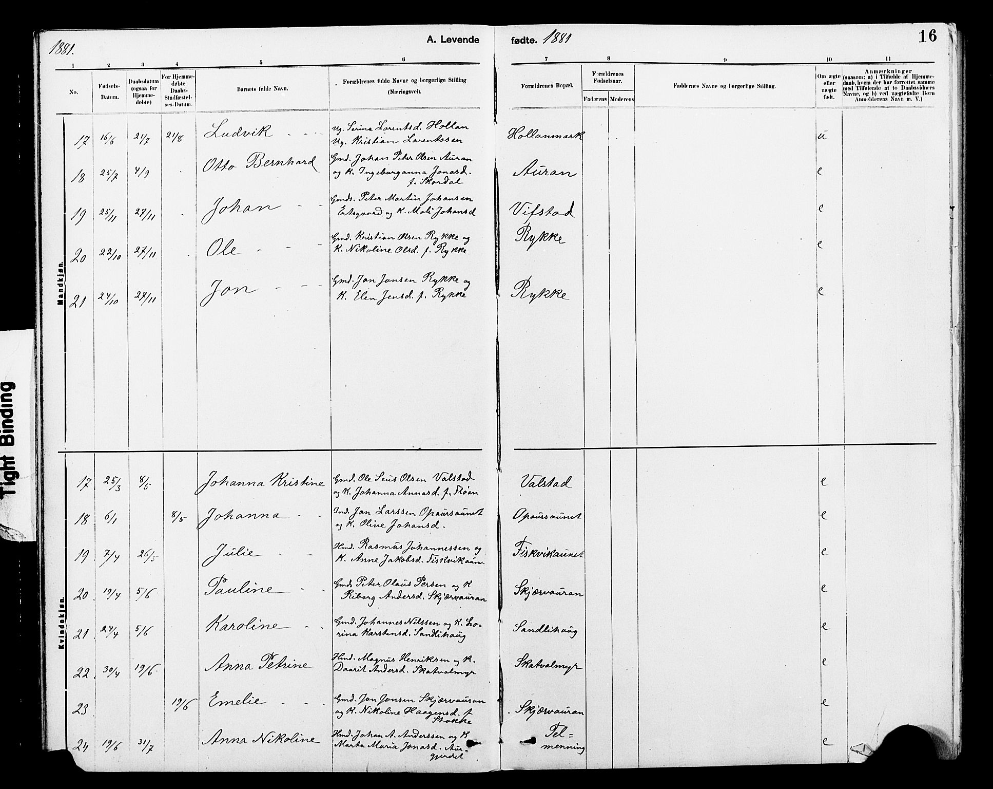 Ministerialprotokoller, klokkerbøker og fødselsregistre - Nord-Trøndelag, AV/SAT-A-1458/712/L0103: Parish register (copy) no. 712C01, 1878-1917, p. 16