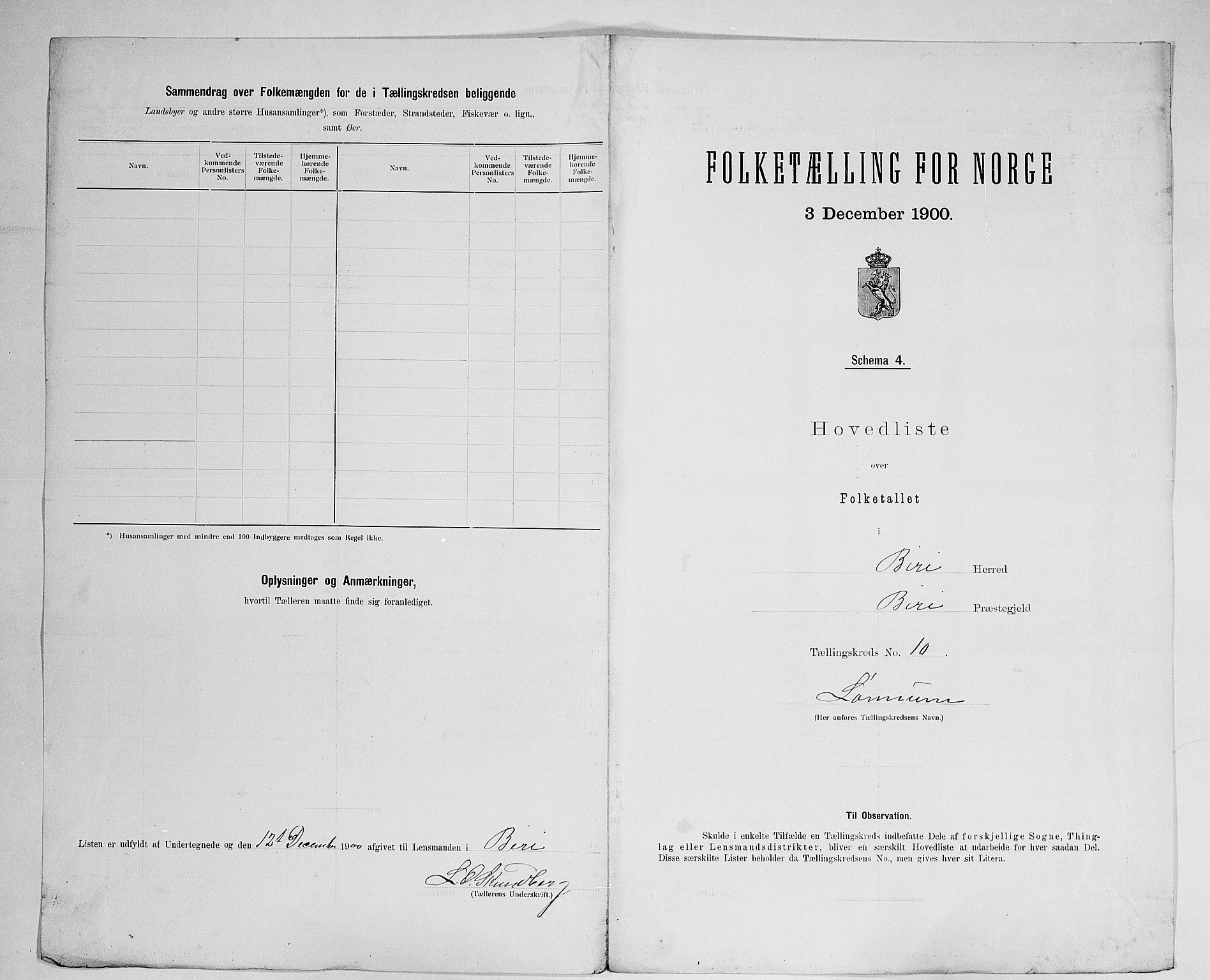 SAH, 1900 census for Biri, 1900, p. 39