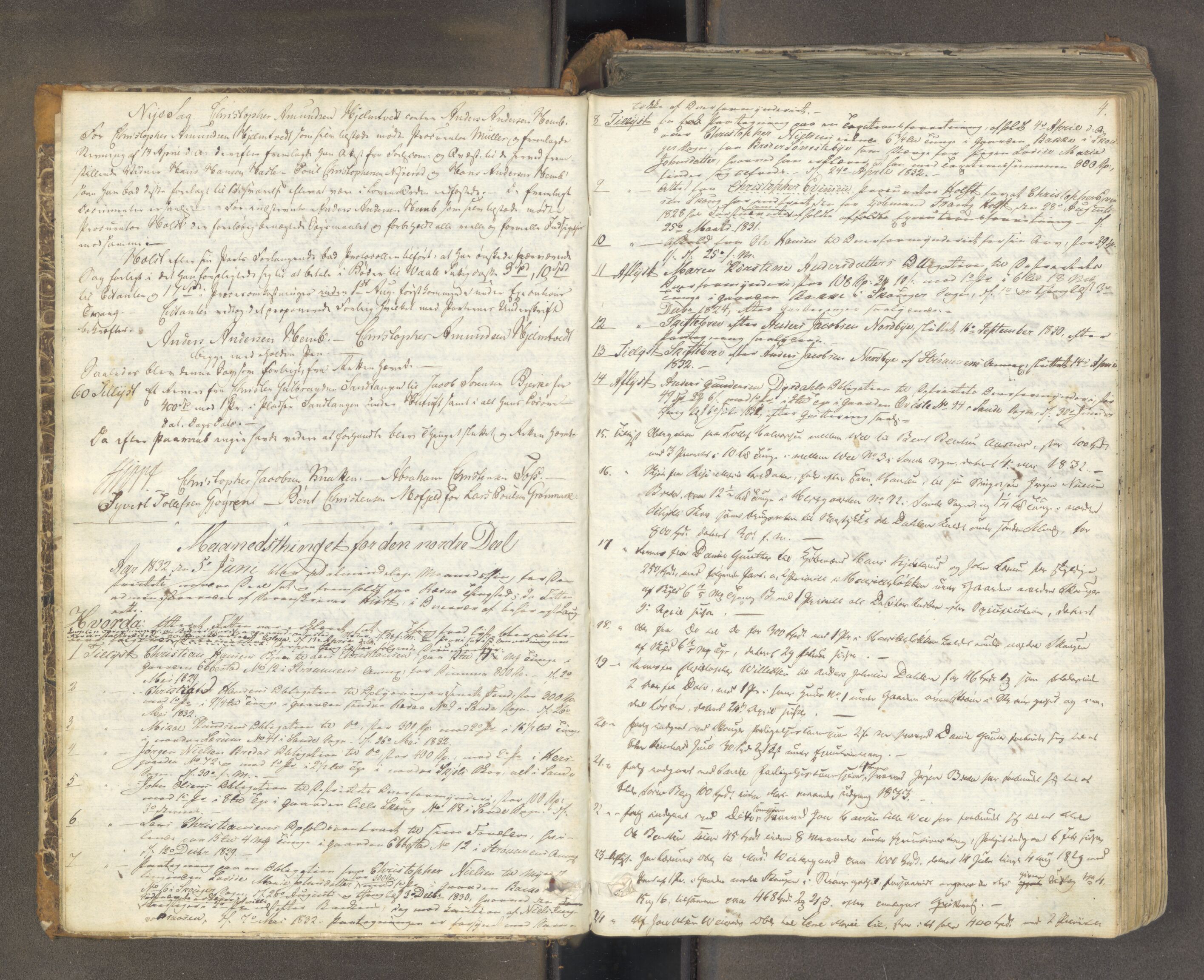 Nordre Jarlsberg sorenskriveri, AV/SAKO-A-80/F/Fa/Faa/L0036: Tingbok, 1832-1836, p. 3b-4a