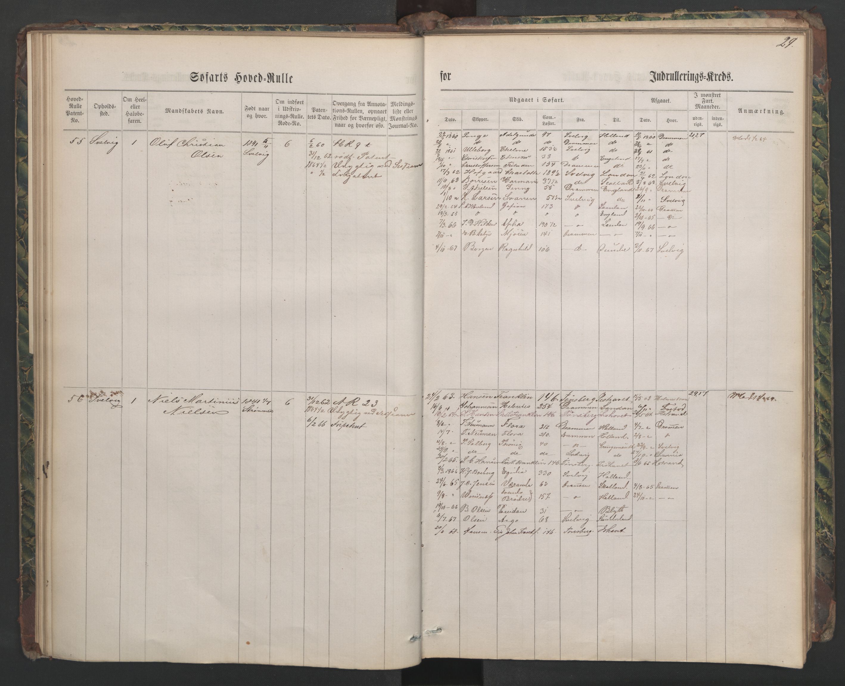Svelvik innrulleringskontor, AV/SAKO-A-783/F/Fc/L0001: Hovedruller, 1860-1867, p. 29