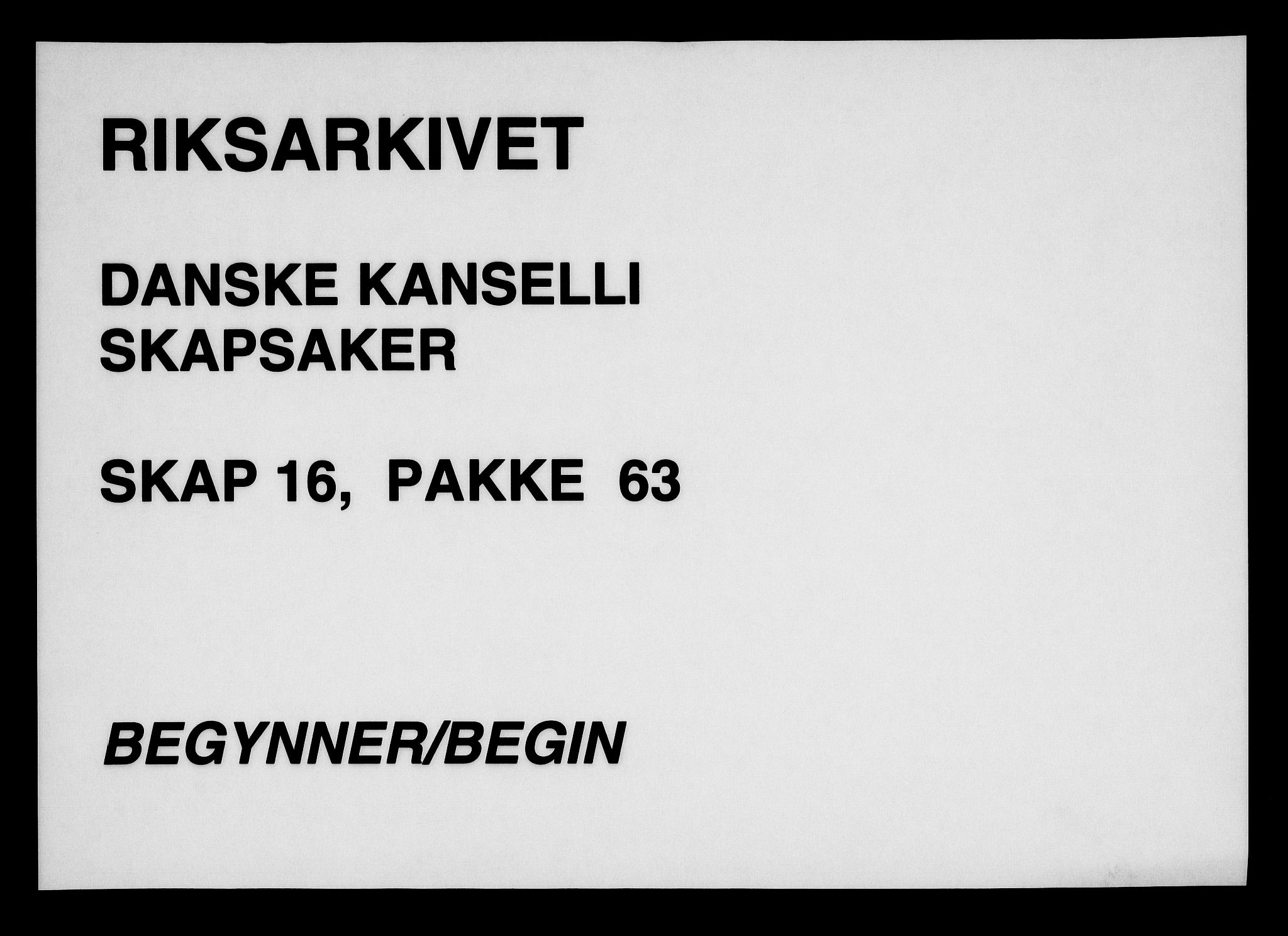 Danske Kanselli, Skapsaker, AV/RA-EA-4061/F/L0122: Skap 16, pakke 62-63, 1772-1782, p. 437