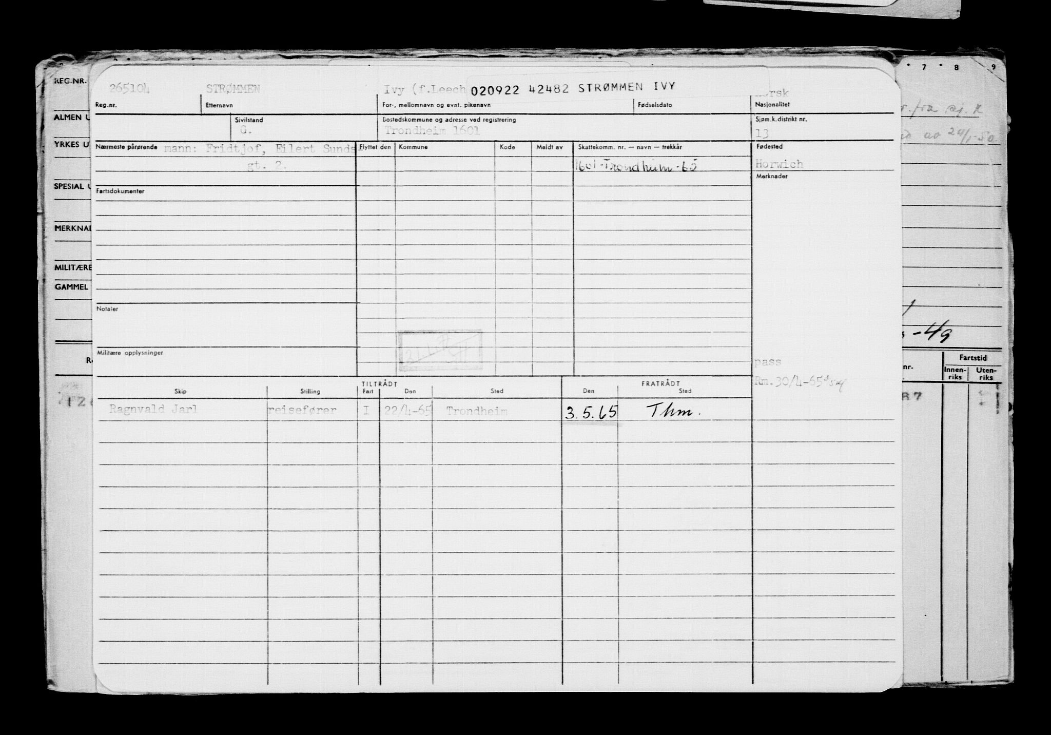 Direktoratet for sjømenn, AV/RA-S-3545/G/Gb/L0210: Hovedkort, 1922, p. 303