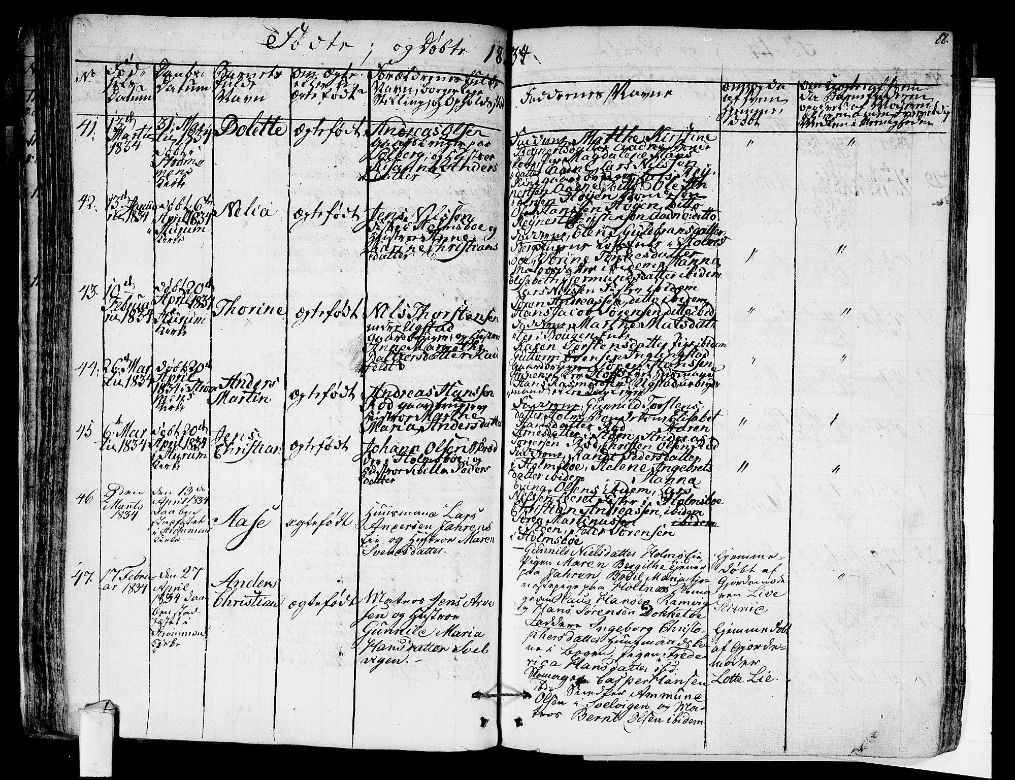 Hurum kirkebøker, SAKO/A-229/F/Fa/L0010: Parish register (official) no. 10, 1827-1846, p. 88