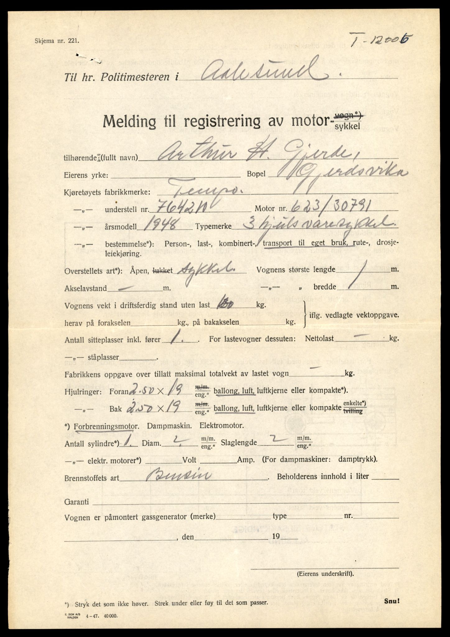 Møre og Romsdal vegkontor - Ålesund trafikkstasjon, AV/SAT-A-4099/F/Fe/L0028: Registreringskort for kjøretøy T 11290 - T 11429, 1927-1998, p. 1983