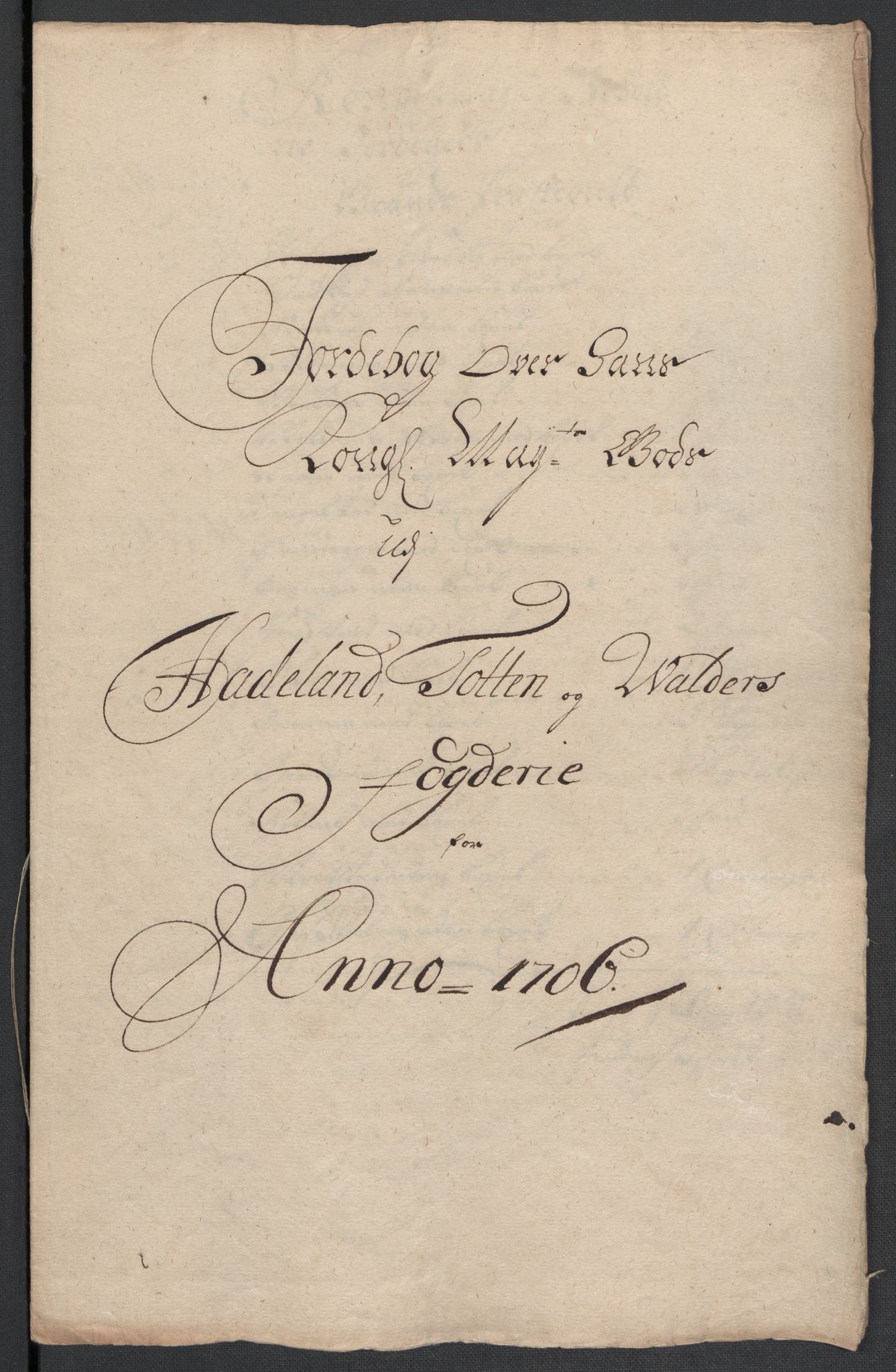 Rentekammeret inntil 1814, Reviderte regnskaper, Fogderegnskap, RA/EA-4092/R18/L1304: Fogderegnskap Hadeland, Toten og Valdres, 1706, p. 15