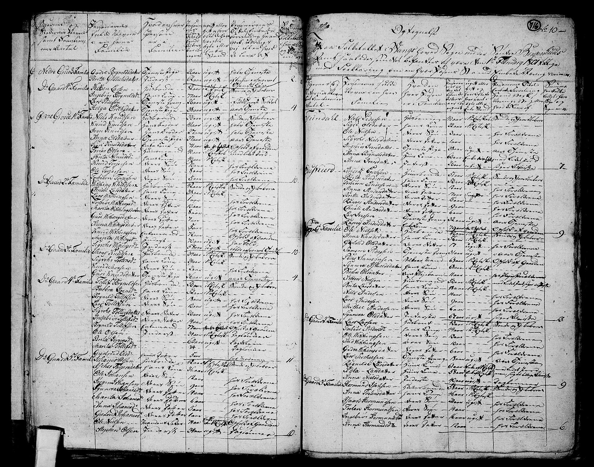 RA, 1801 census for 1235P Voss, 1801, p. 715b-716a