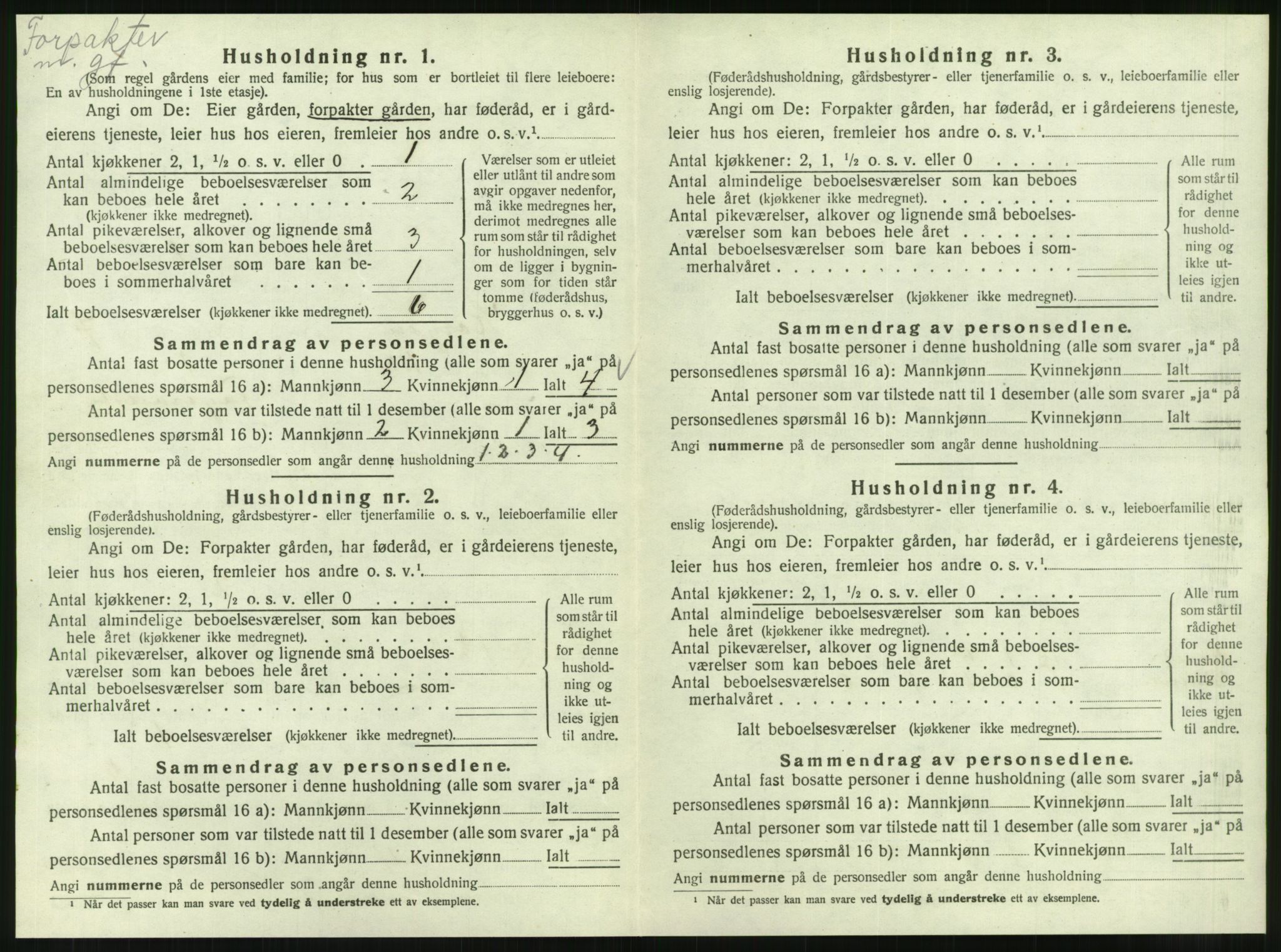 SAT, 1920 census for Korgen, 1920, p. 425