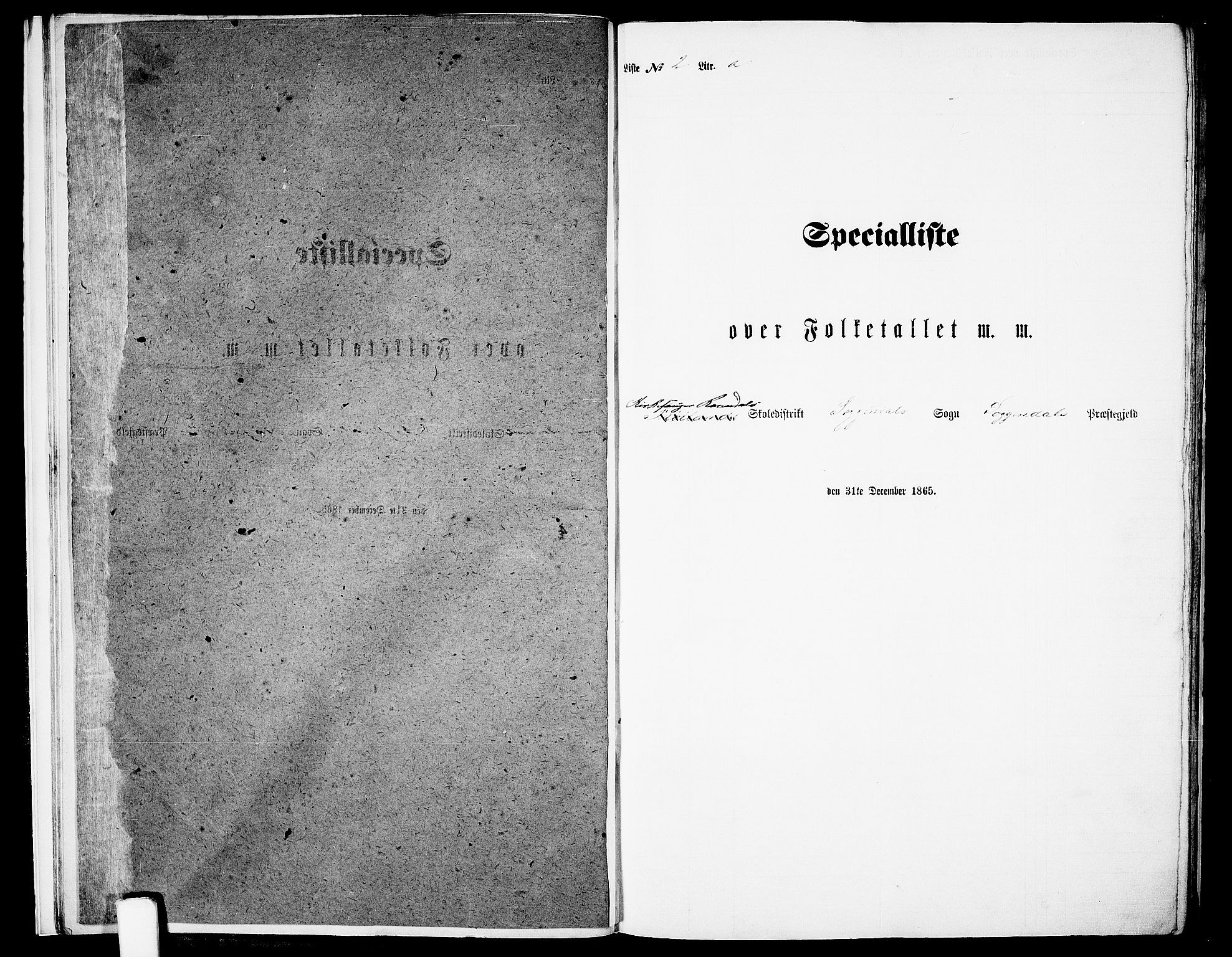 RA, 1865 census for Sokndal, 1865, p. 11