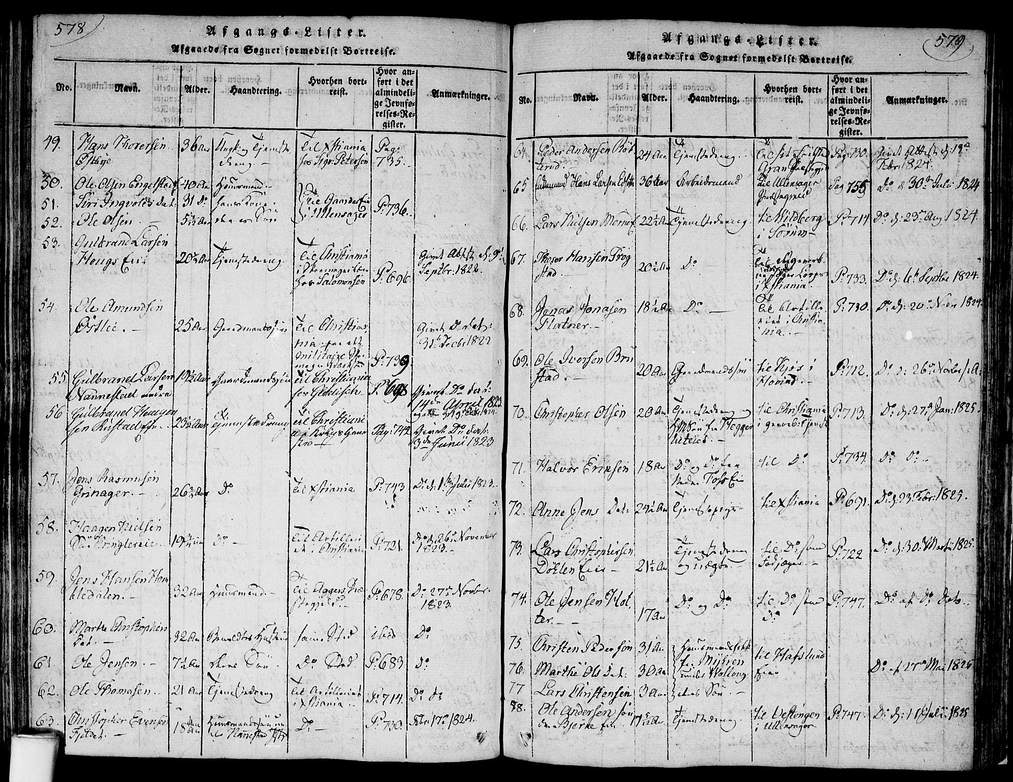 Nannestad prestekontor Kirkebøker, AV/SAO-A-10414a/F/Fa/L0009: Parish register (official) no. I 9, 1815-1840, p. 578-579