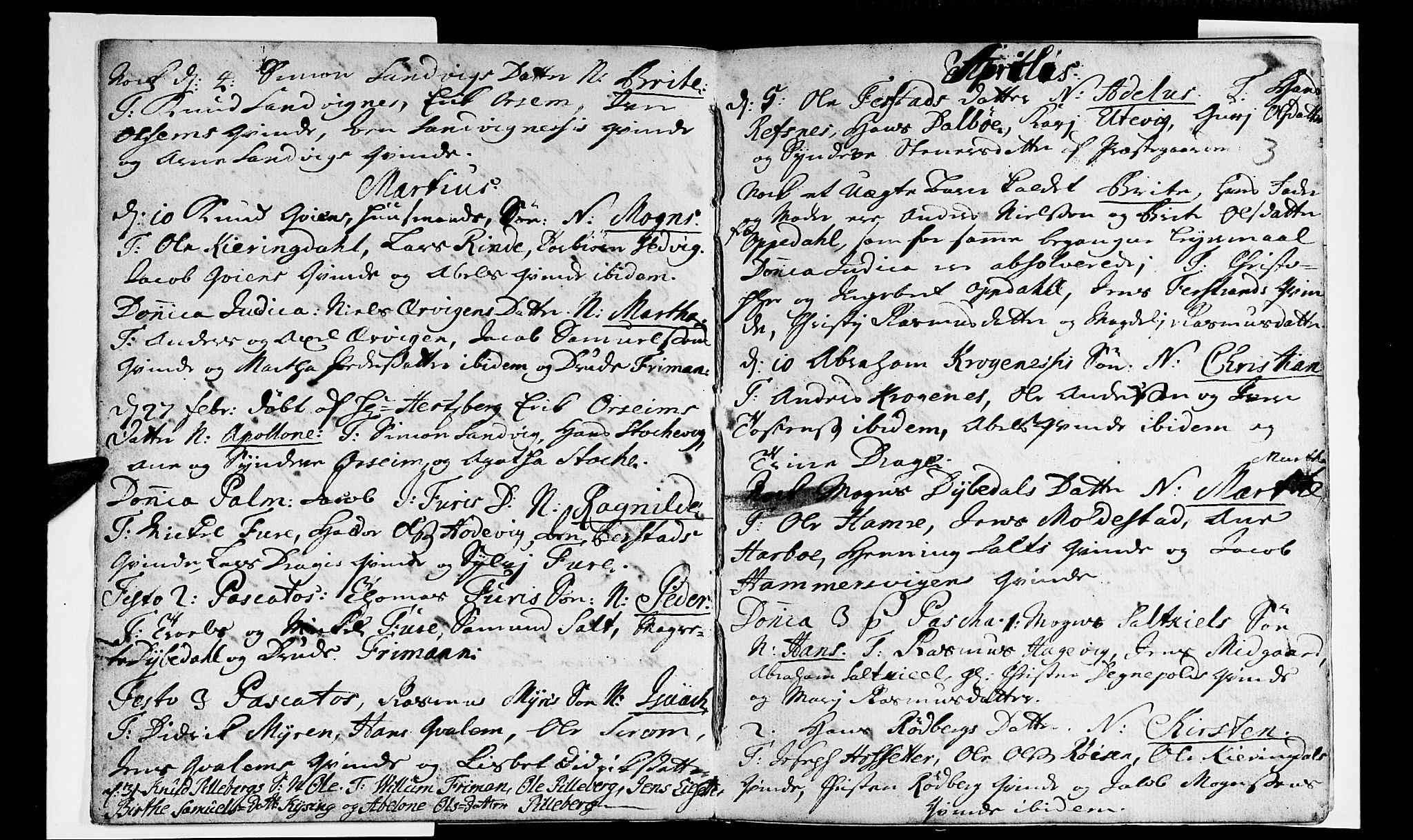 Selje sokneprestembete, AV/SAB-A-99938/H/Ha/Haa/Haaa: Parish register (official) no. A 3, 1731-1743, p. 3