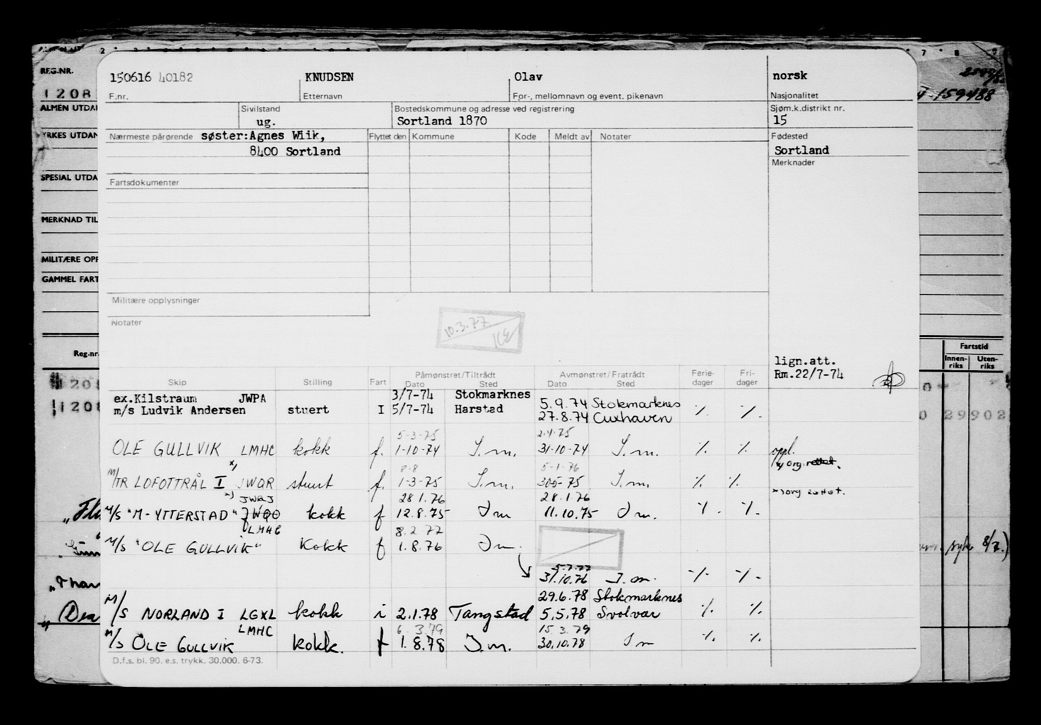 Direktoratet for sjømenn, AV/RA-S-3545/G/Gb/L0140: Hovedkort, 1916, p. 107