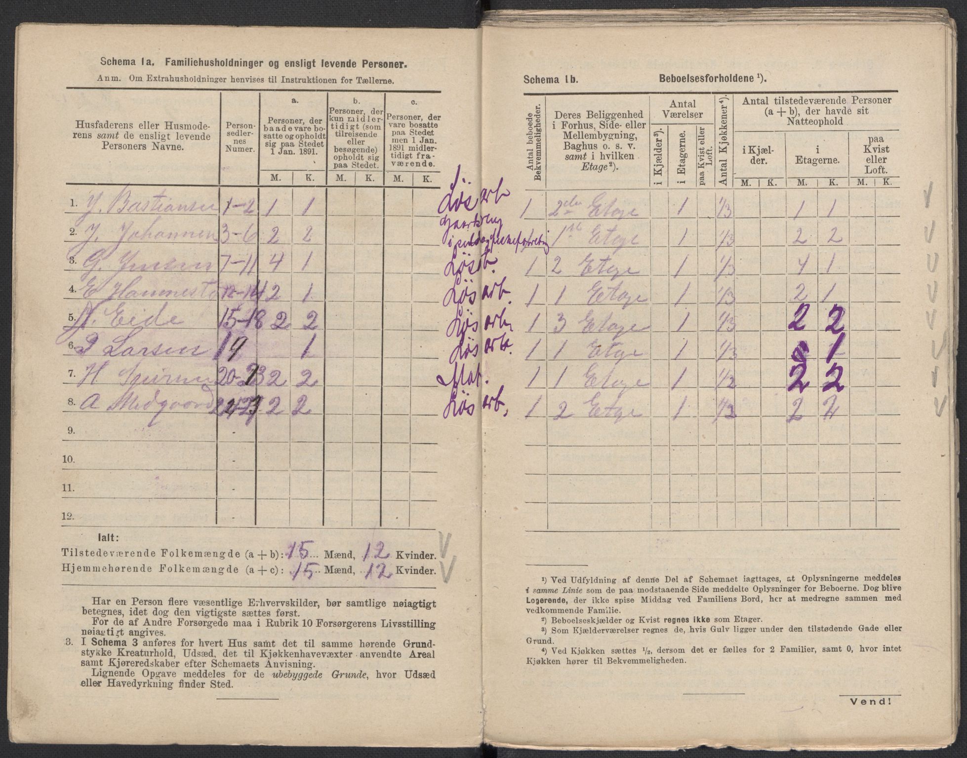 RA, 1891 Census for 1301 Bergen, 1891, p. 7336