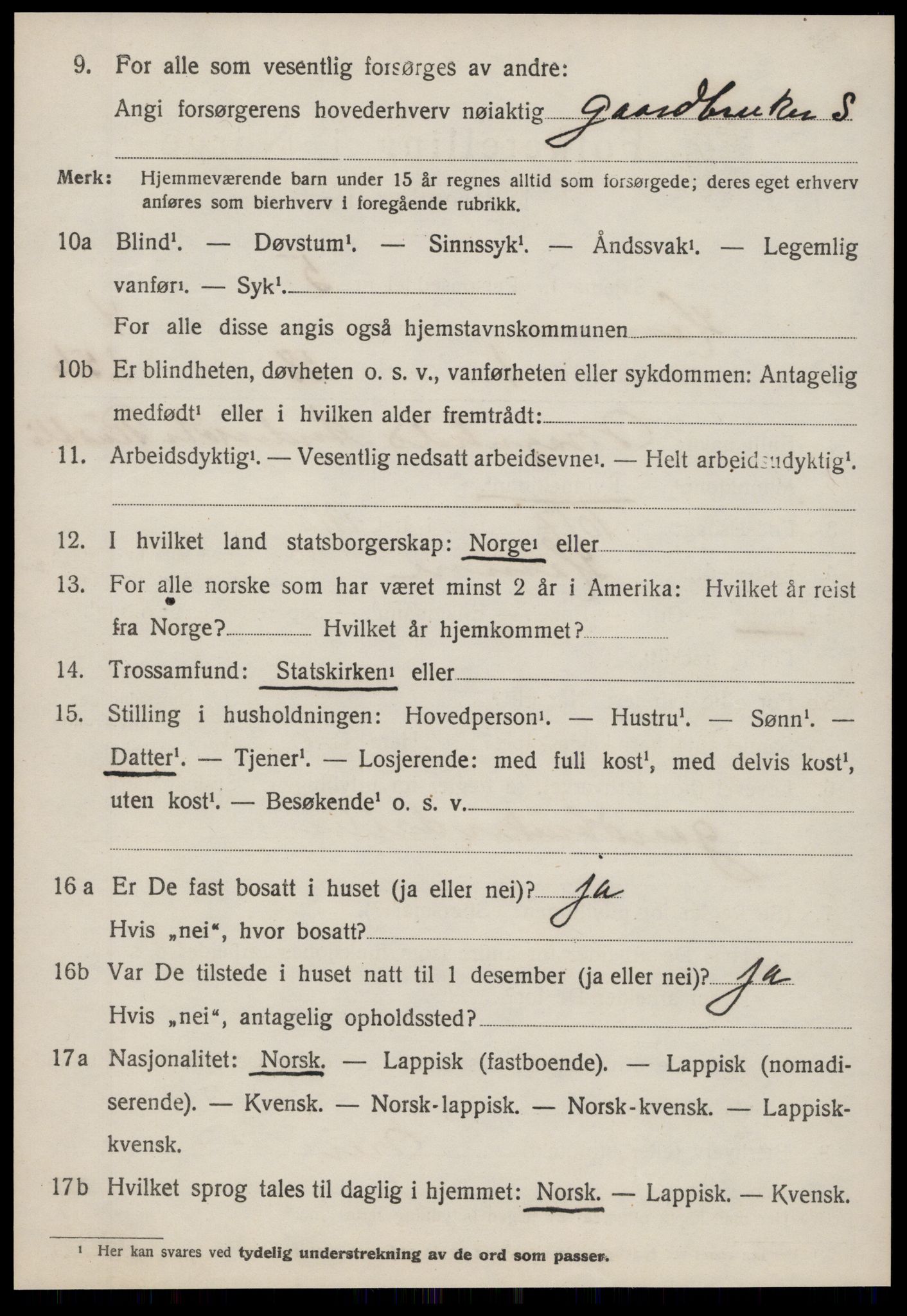 SAT, 1920 census for Hemne, 1920, p. 2859