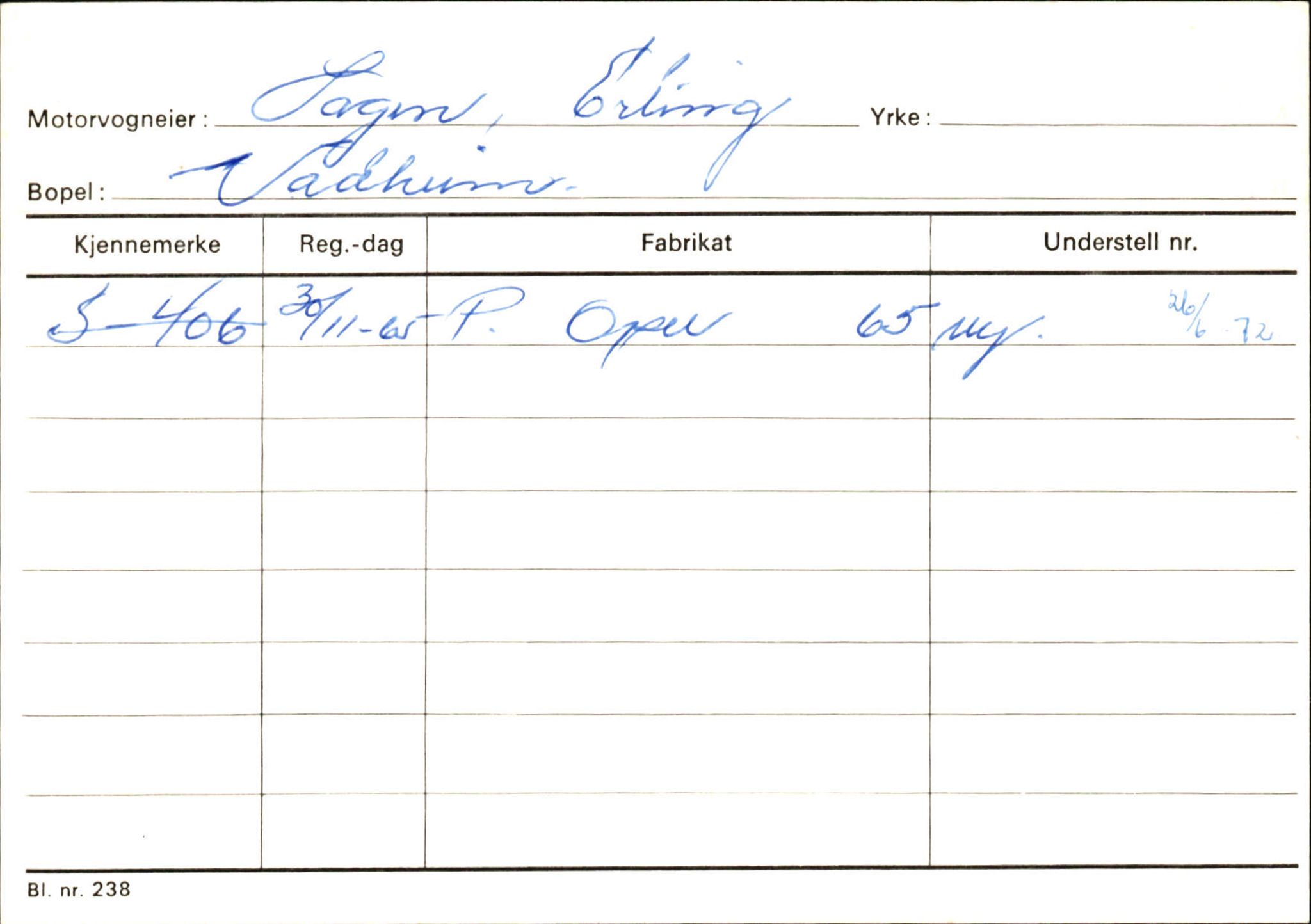 Statens vegvesen, Sogn og Fjordane vegkontor, SAB/A-5301/4/F/L0131: Eigarregister Høyanger P-Å. Stryn S-Å, 1945-1975, p. 140