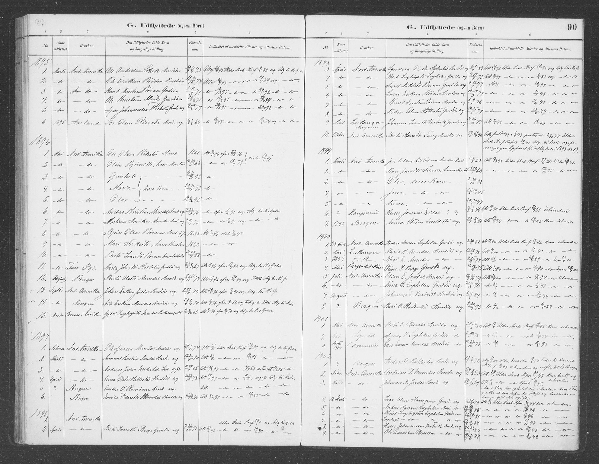 Balestrand sokneprestembete, SAB/A-79601/H/Haa/Haac/L0001: Parish register (official) no. C  1, 1889-1909, p. 90