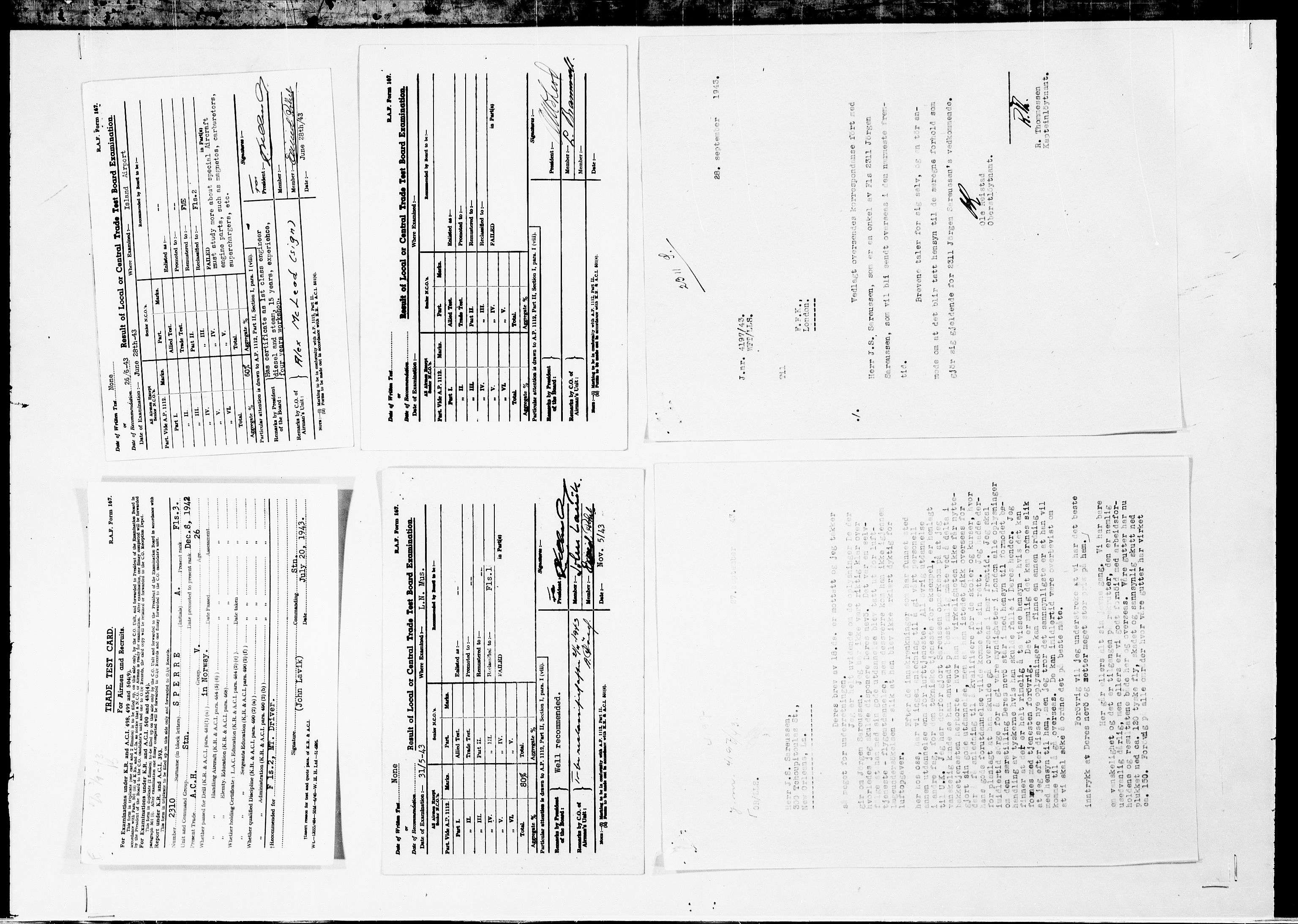 Forsvaret, Flyvåpnenes treningsleir 1940-1945, AV/RA-RAFA-3974/V/L0047: Ekspedisjonskontoret.
Personellsaker N - Ø., 1940-1945