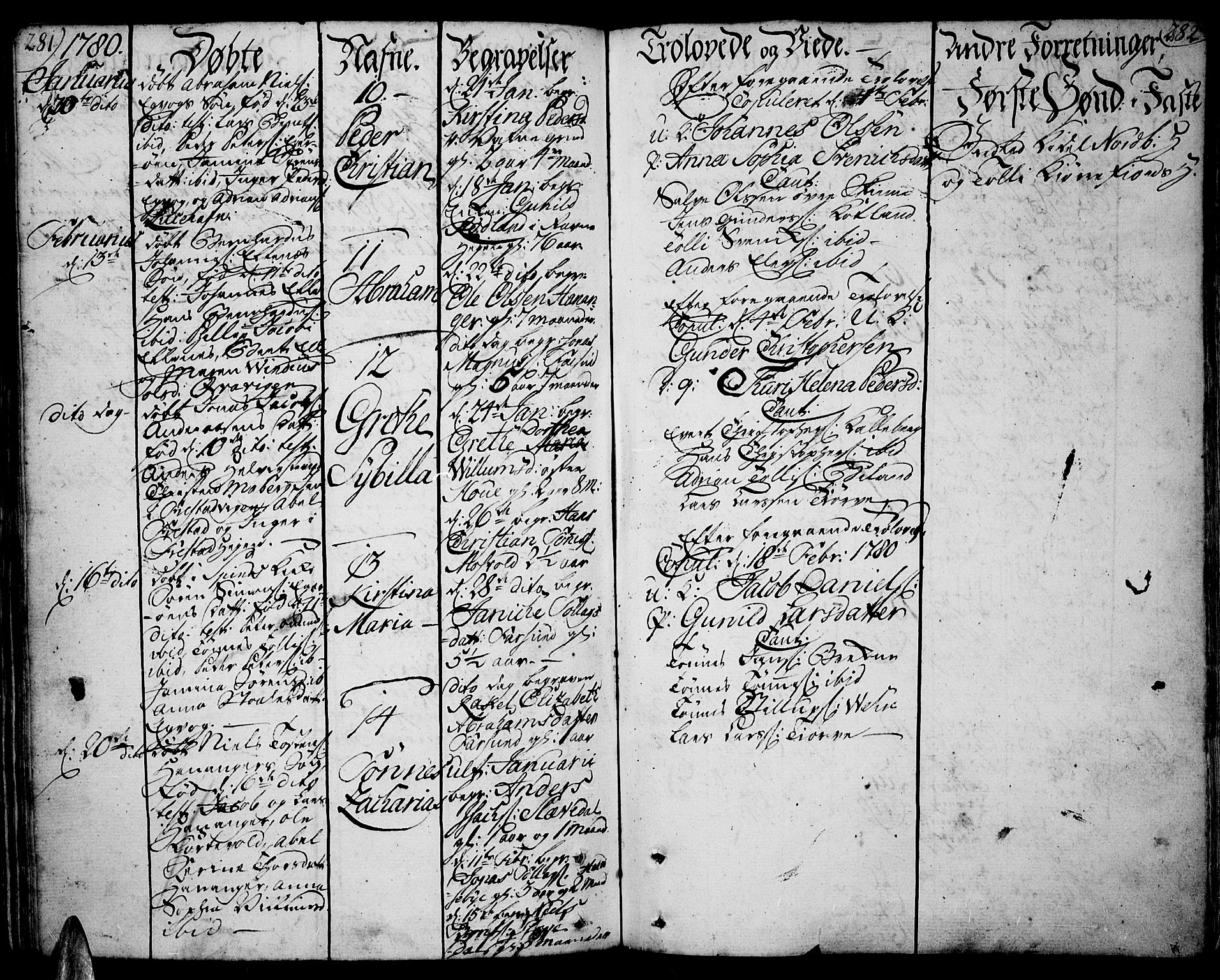 Lista sokneprestkontor, AV/SAK-1111-0027/F/Fa/L0004: Parish register (official) no. A 4, 1768-1794, p. 281-282