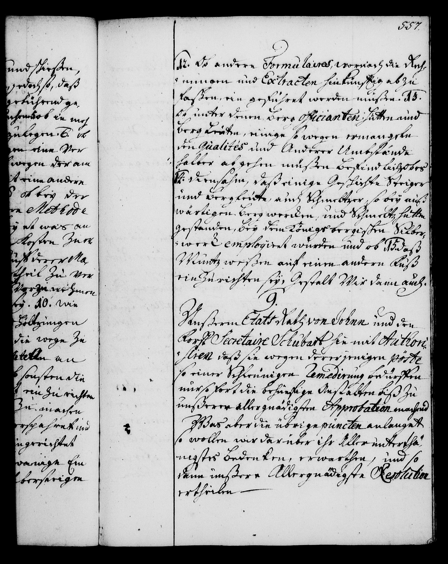 Rentekammeret, Kammerkanselliet, AV/RA-EA-3111/G/Gg/Gga/L0003: Norsk ekspedisjonsprotokoll med register (merket RK 53.3), 1727-1734, p. 557