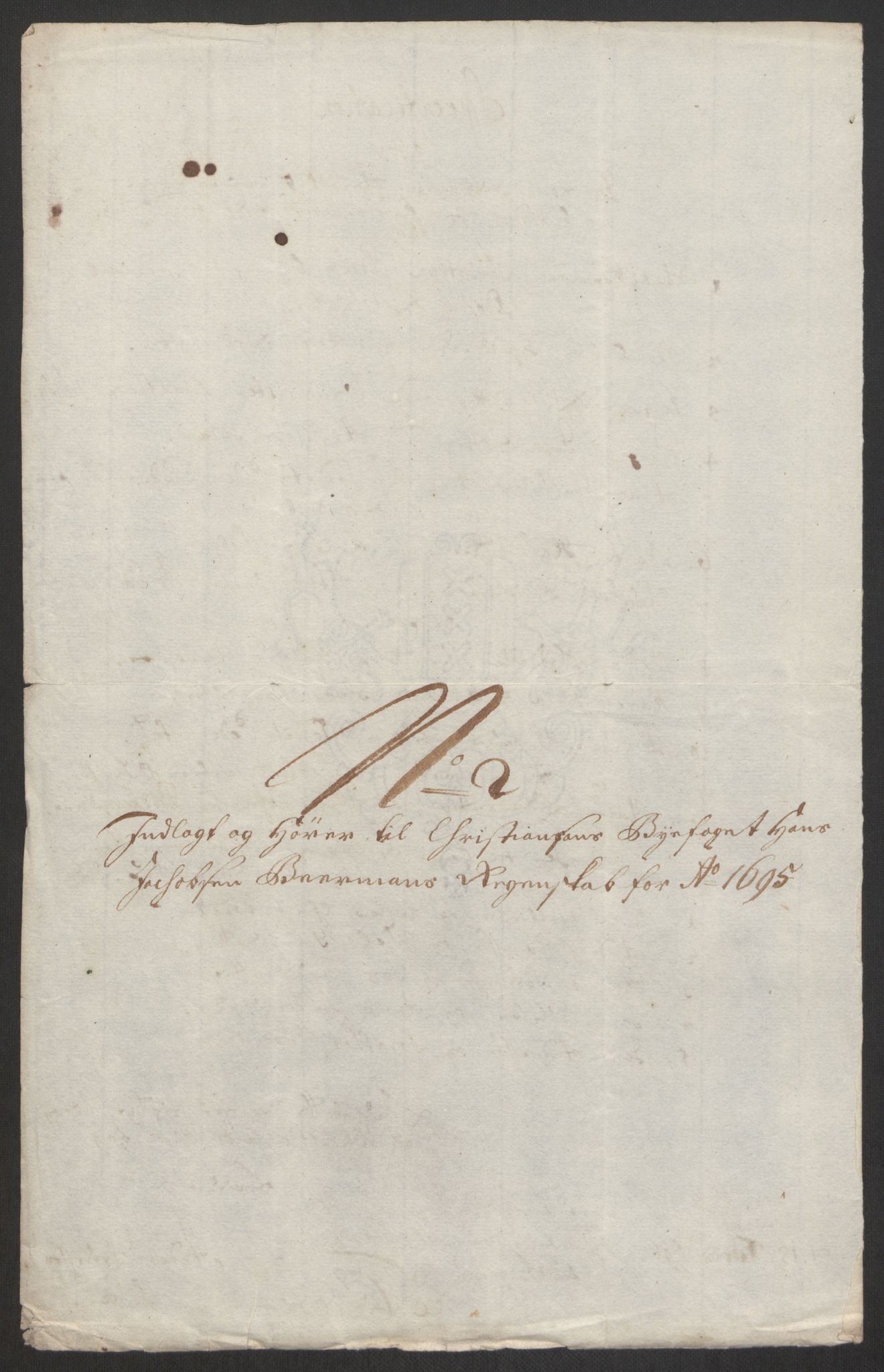 Rentekammeret inntil 1814, Reviderte regnskaper, Byregnskaper, AV/RA-EA-4066/R/Rm/L0285: [M18] Sikt og sakefall, 1681-1718, p. 238