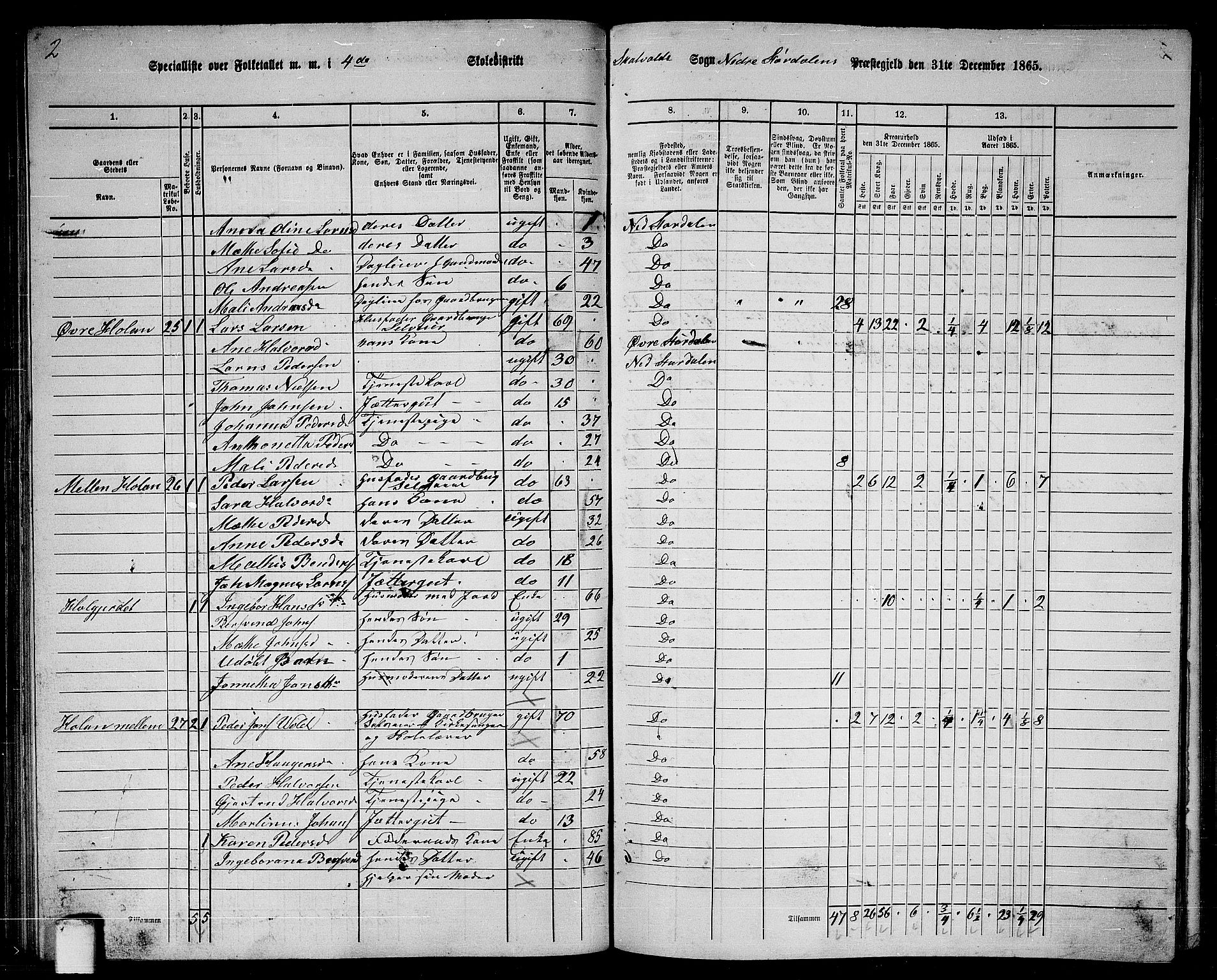 RA, 1865 census for Nedre Stjørdal, 1865, p. 71