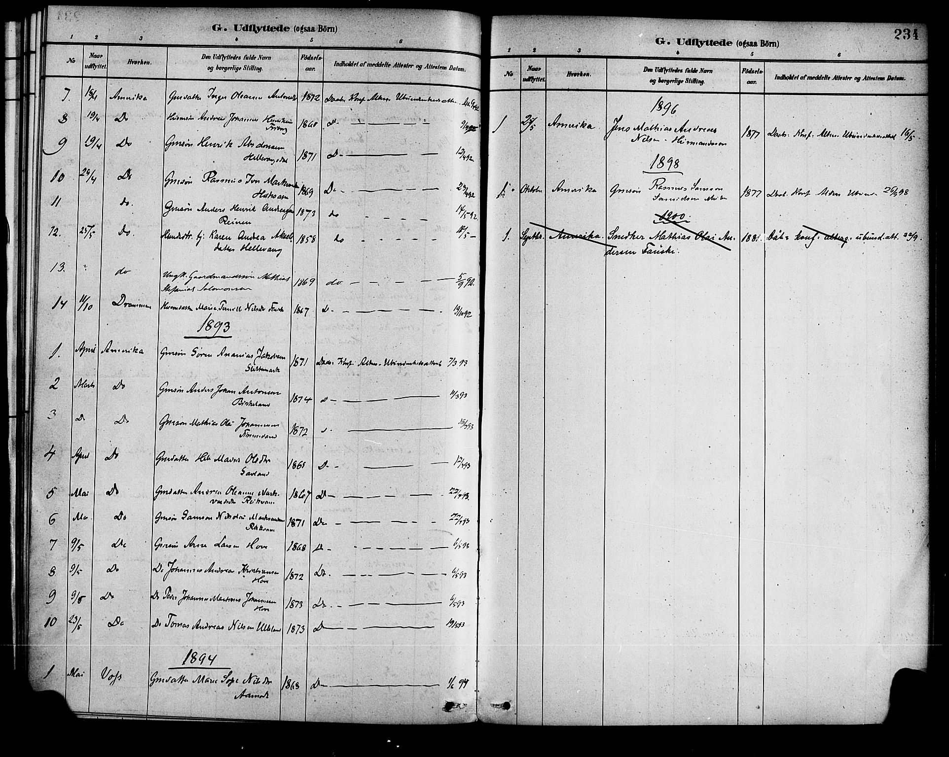 Førde sokneprestembete, AV/SAB-A-79901/H/Haa/Haad/L0001: Parish register (official) no. D 1, 1881-1898, p. 234