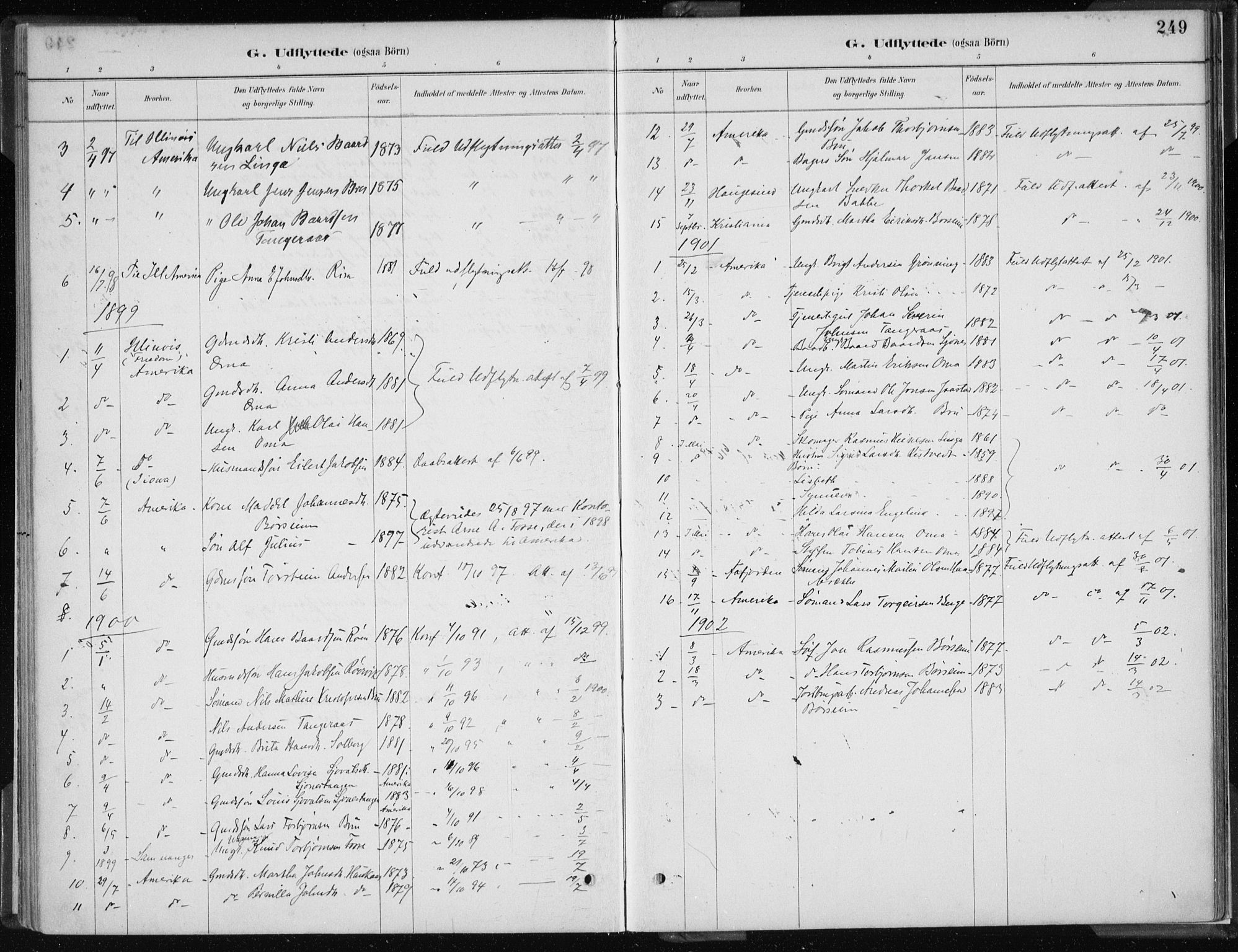 Strandebarm sokneprestembete, AV/SAB-A-78401/H/Haa: Parish register (official) no. B  1, 1886-1908, p. 249