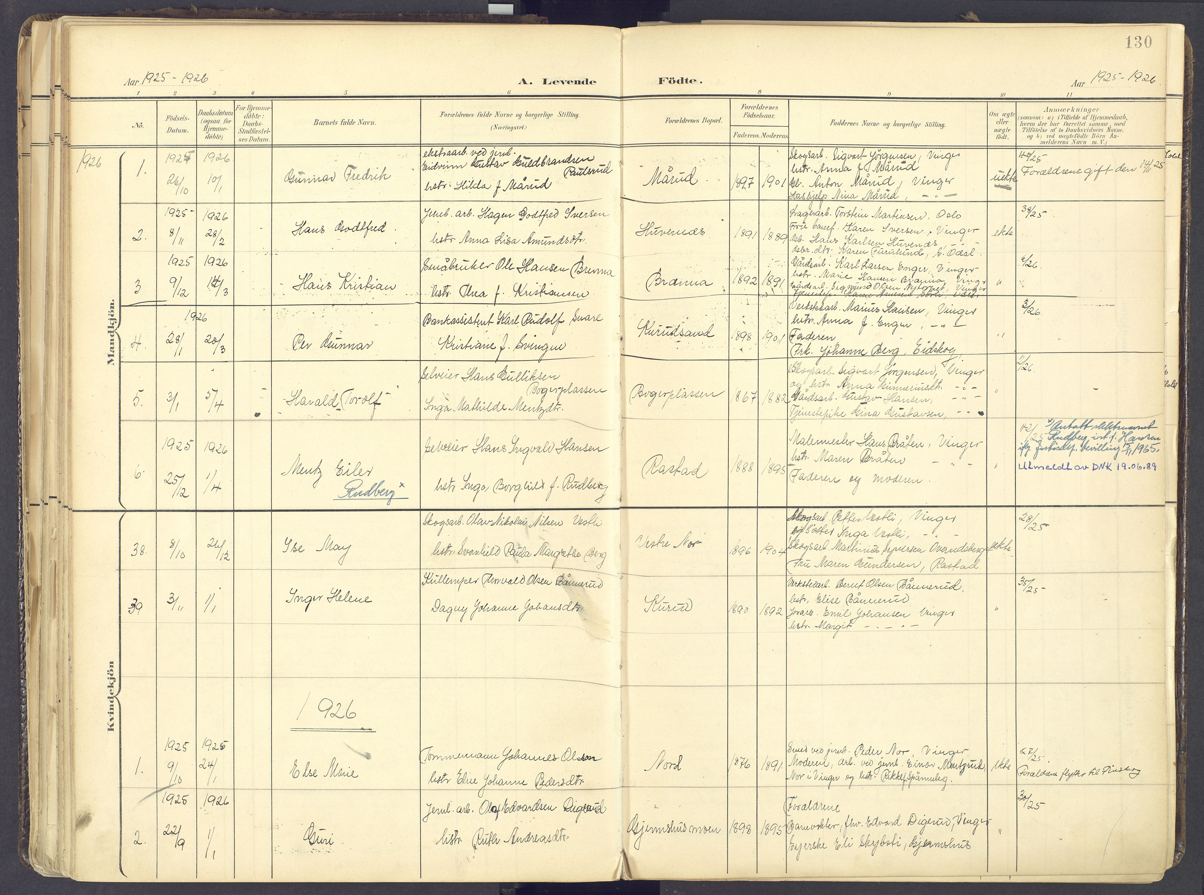 Vinger prestekontor, SAH/PREST-024/H/Ha/Haa/L0017: Parish register (official) no. 17, 1901-1927, p. 130
