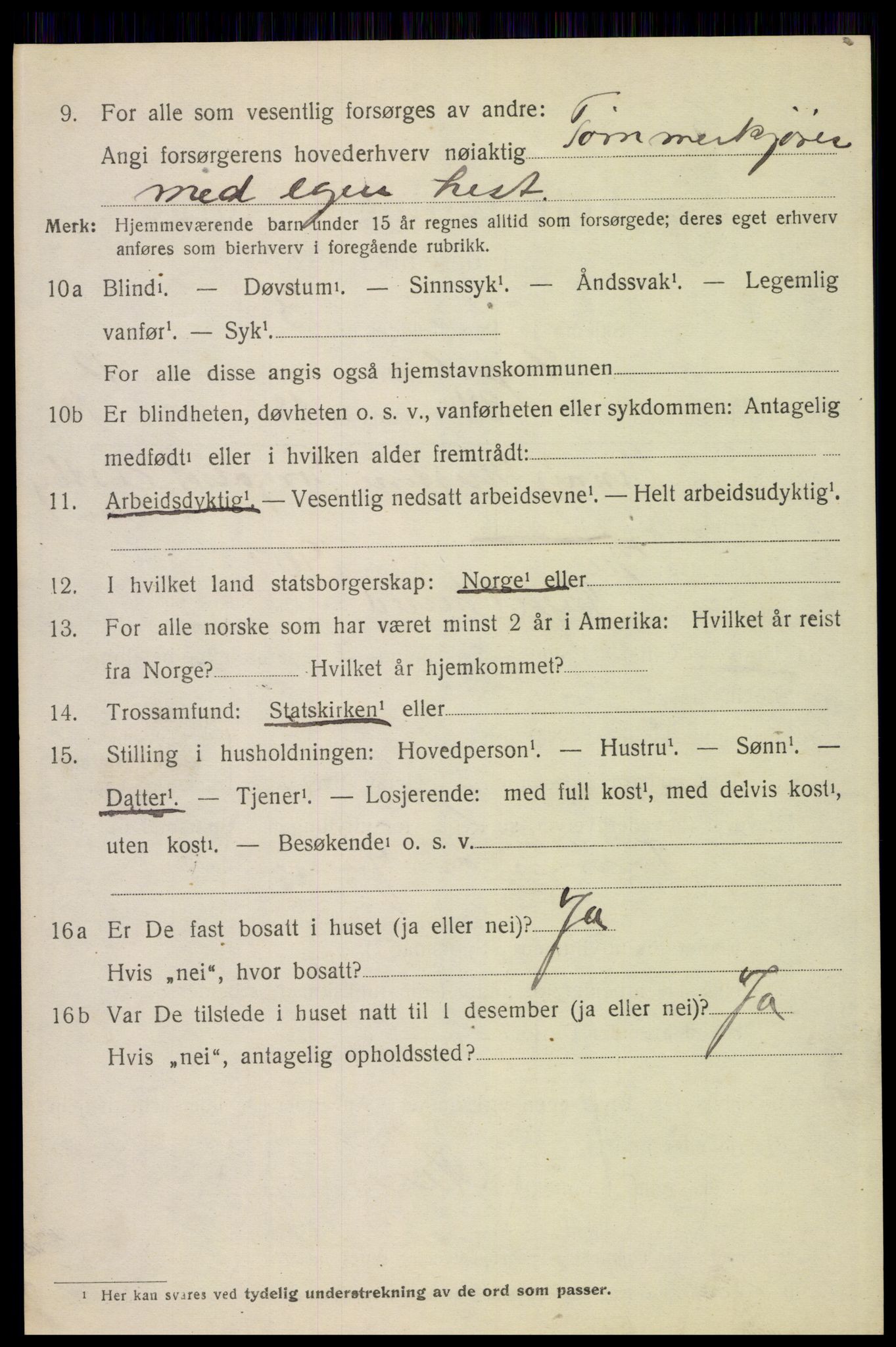 SAH, 1920 census for Trysil, 1920, p. 7572