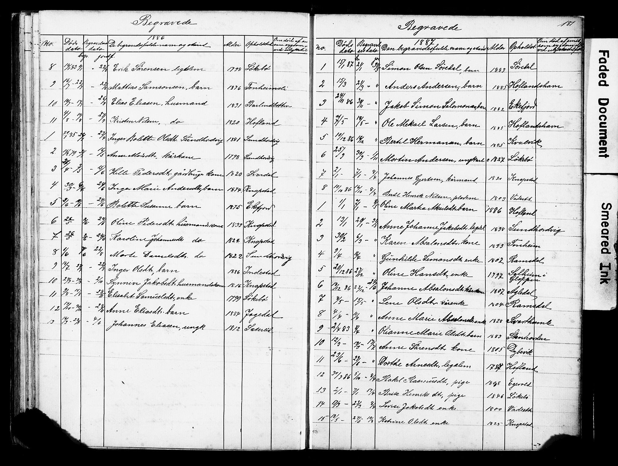 Kinn sokneprestembete, AV/SAB-A-80801/H/Hab/Habe/L0001: Parish register (copy) no. E 1, 1864-1899, p. 181