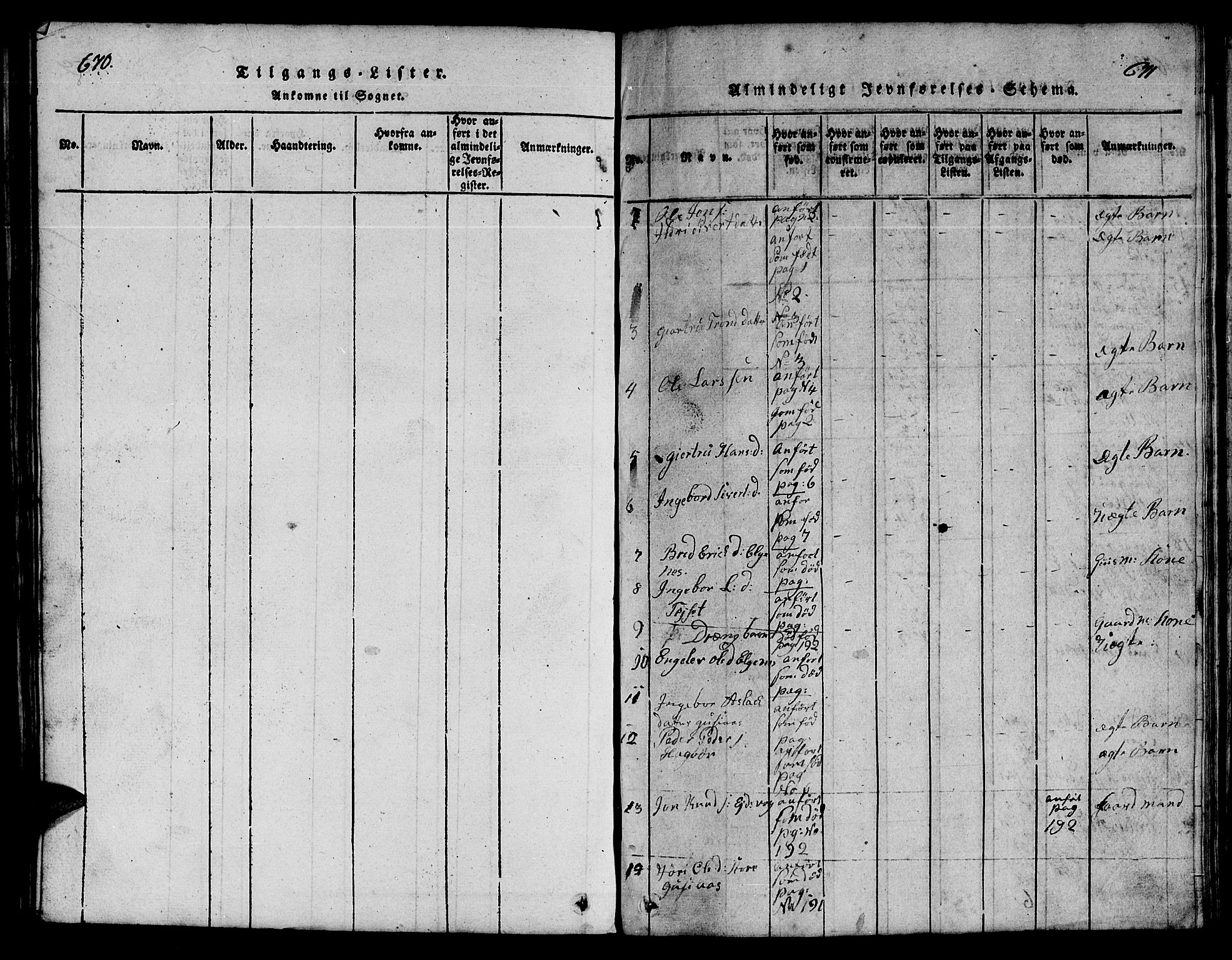 Ministerialprotokoller, klokkerbøker og fødselsregistre - Møre og Romsdal, SAT/A-1454/551/L0629: Parish register (copy) no. 551C01, 1818-1839, p. 670-671