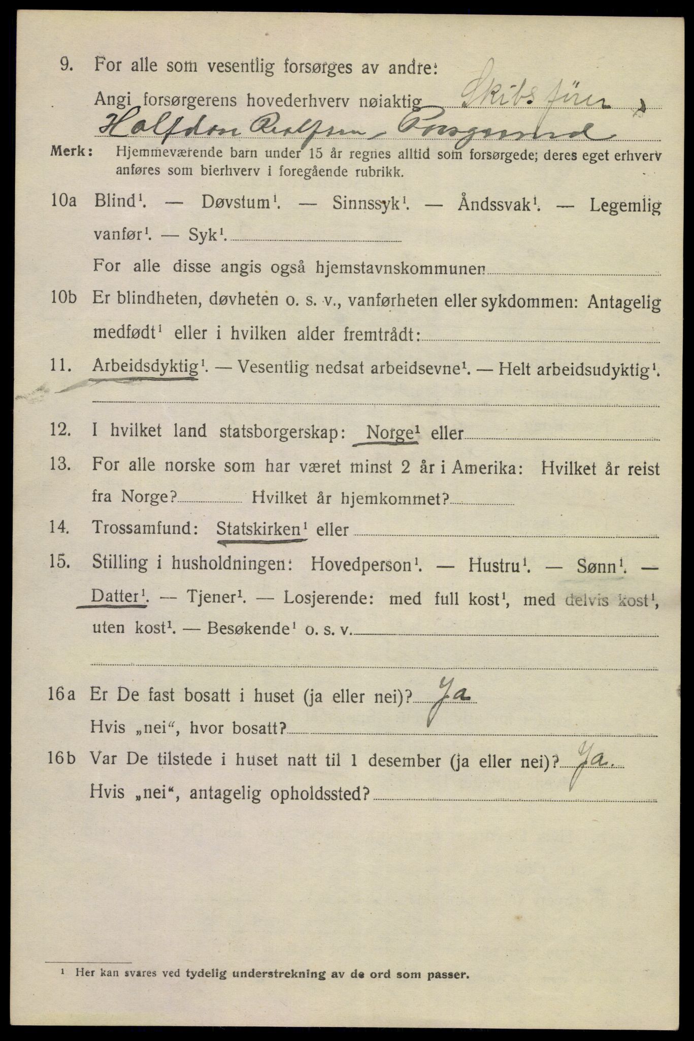 SAKO, 1920 census for Porsgrunn, 1920, p. 7148