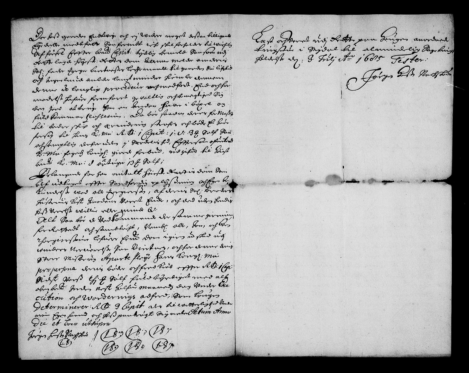 Stattholderembetet 1572-1771, RA/EA-2870/Af/L0004: Avskrifter av vedlegg til originale supplikker, nummerert i samsvar med supplikkbøkene, 1691-1694, p. 88
