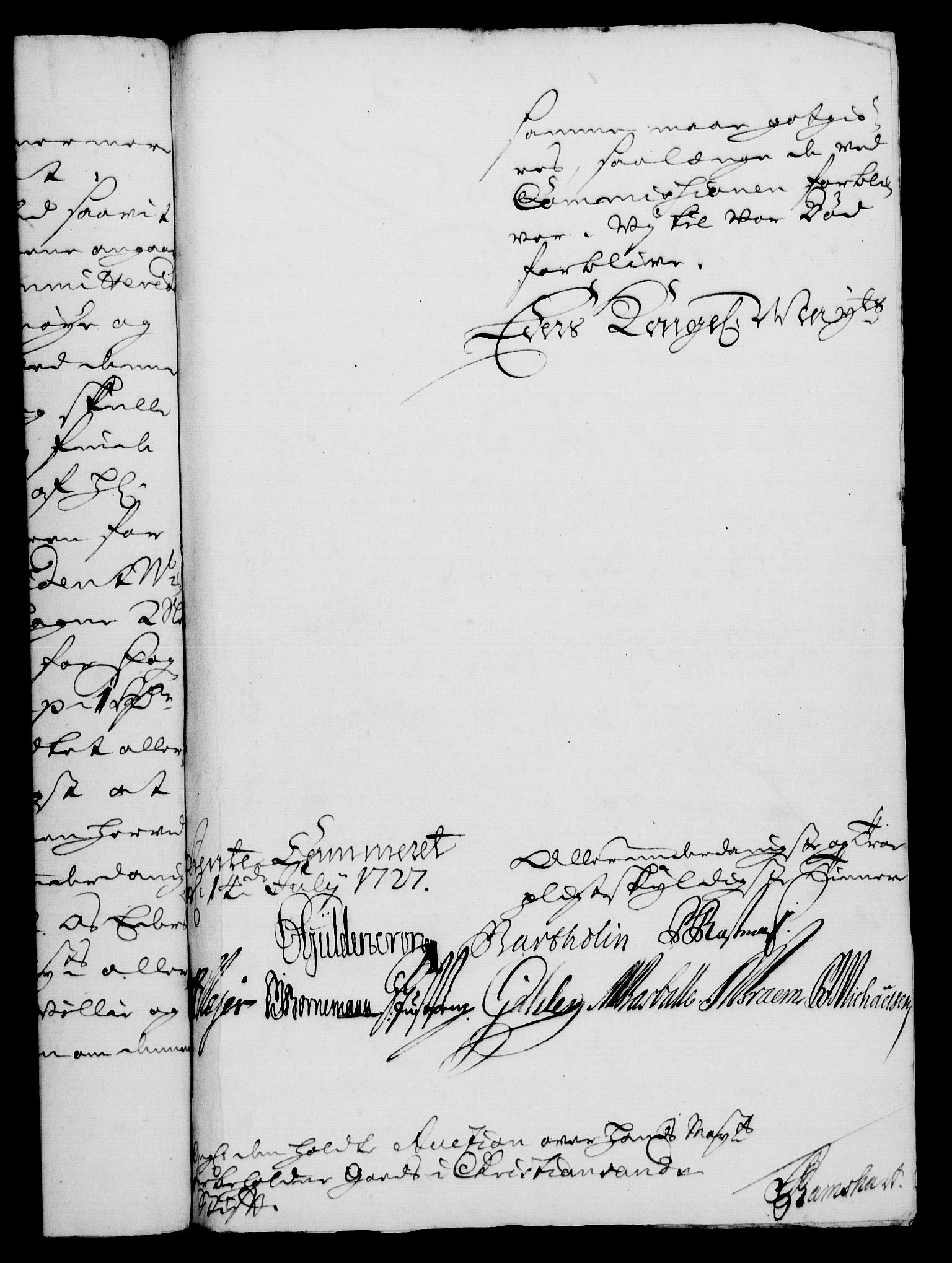 Rentekammeret, Kammerkanselliet, RA/EA-3111/G/Gf/Gfa/L0010: Norsk relasjons- og resolusjonsprotokoll (merket RK 52.10), 1727, p. 734