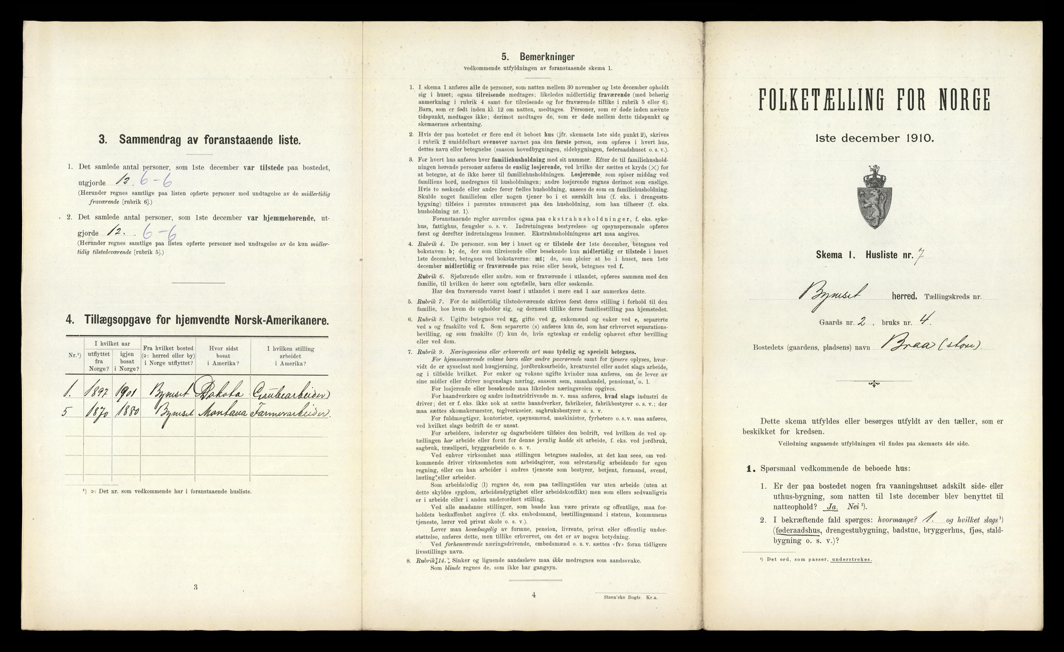 RA, 1910 census for Byneset, 1910, p. 45