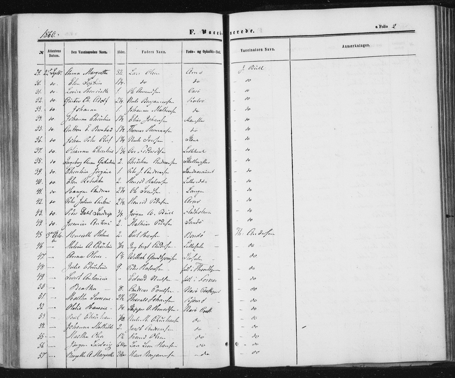 Ministerialprotokoller, klokkerbøker og fødselsregistre - Nord-Trøndelag, SAT/A-1458/784/L0670: Parish register (official) no. 784A05, 1860-1876, p. 2