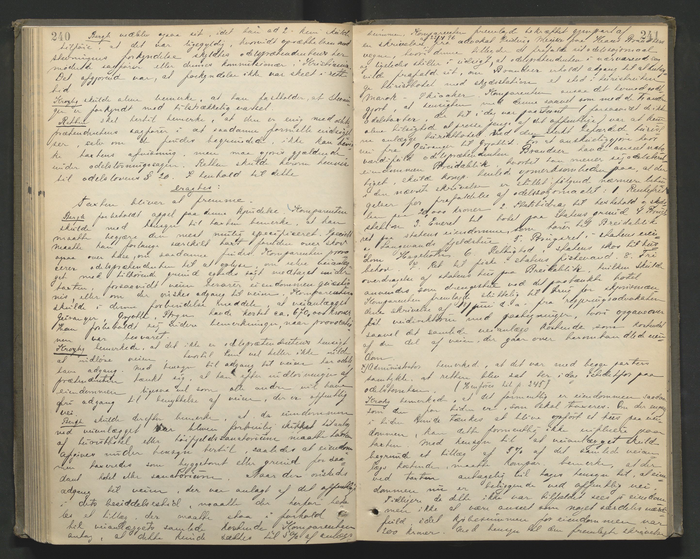 Nord-Gudbrandsdal tingrett, AV/SAH-TING-002/G/Gc/Gcb/L0005: Ekstrarettsprotokoll for åstedssaker, 1889-1900, p. 240-241