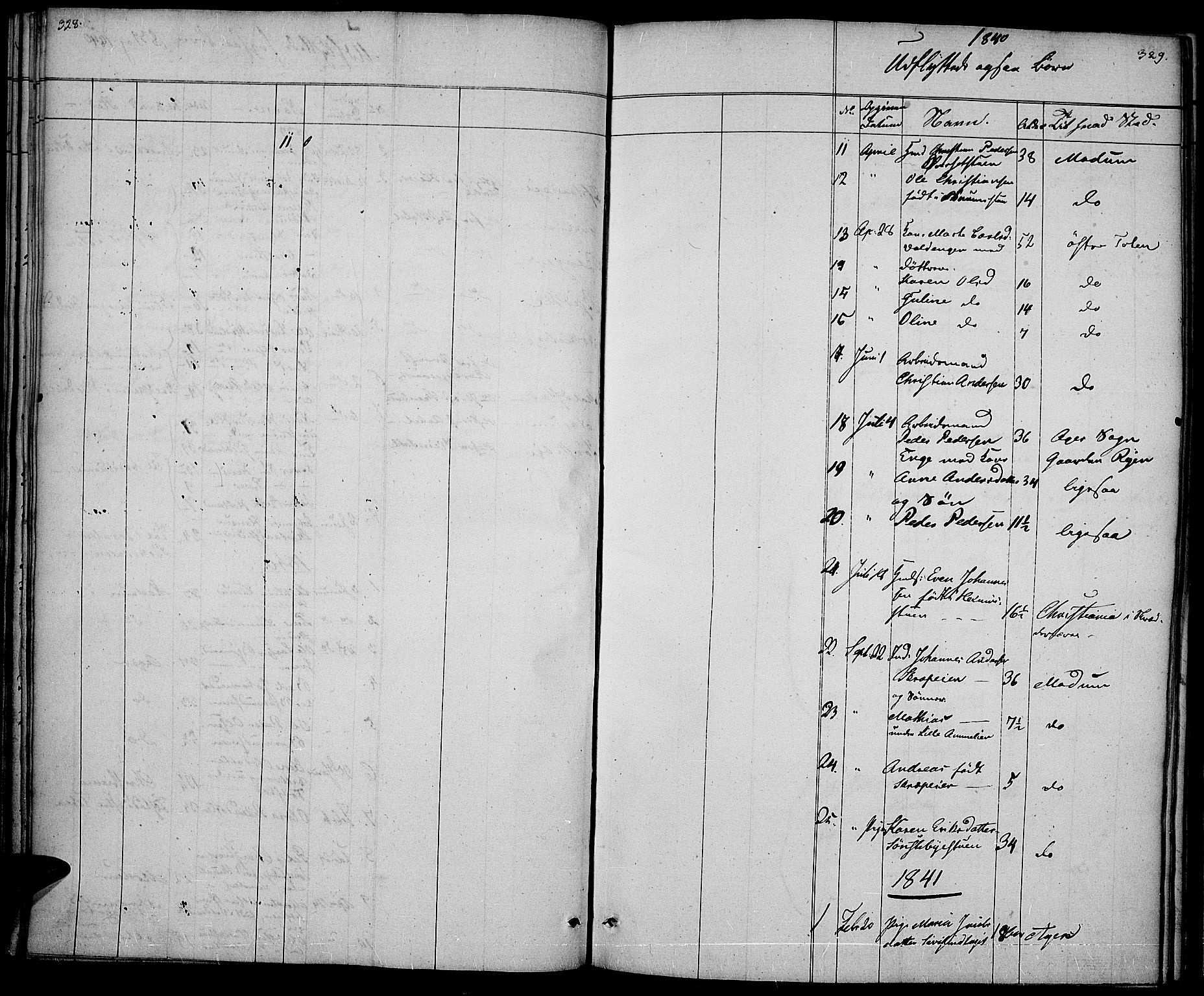 Vestre Toten prestekontor, SAH/PREST-108/H/Ha/Haa/L0003: Parish register (official) no. 3, 1836-1843, p. 328-329